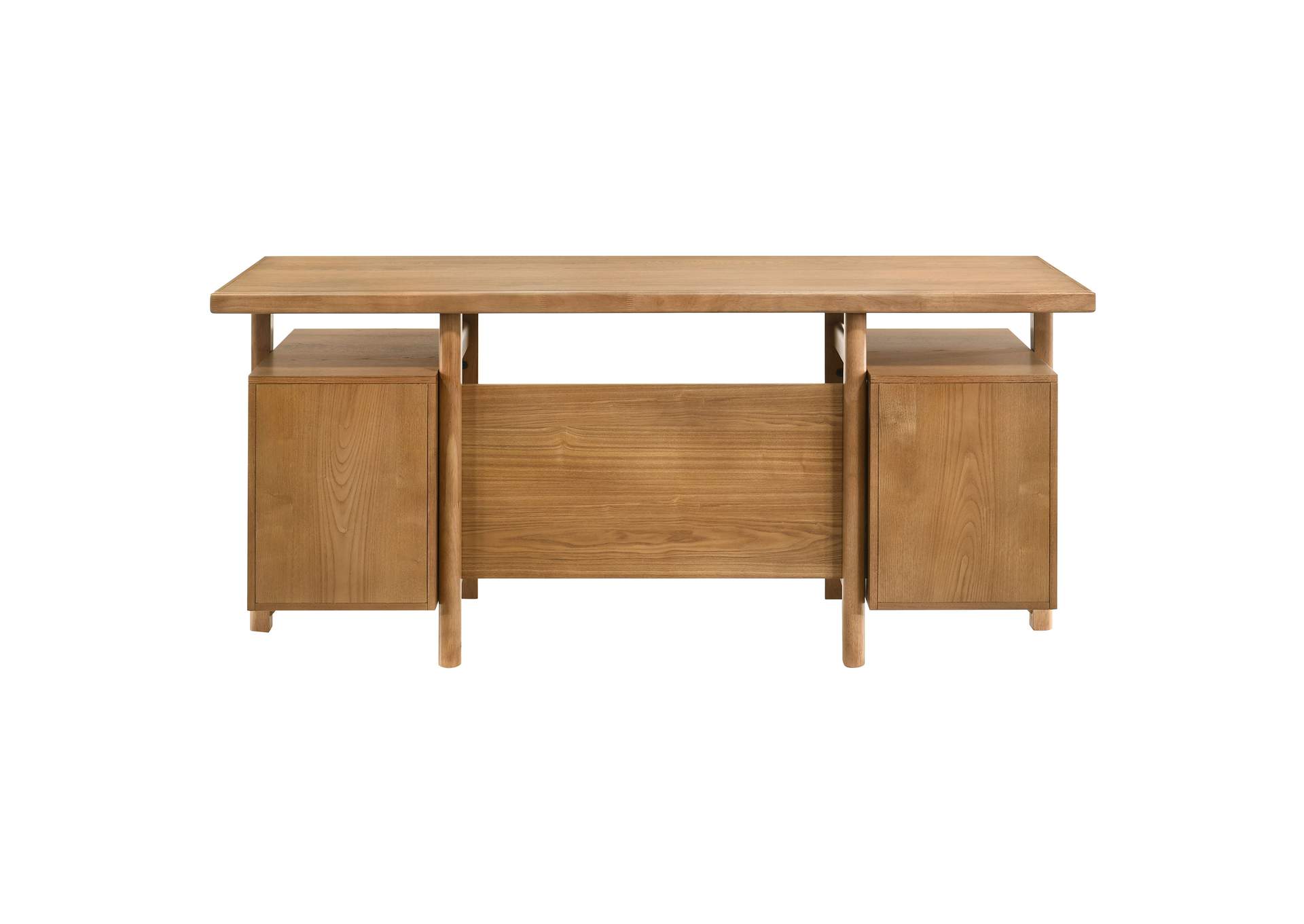Roldan 69-inch 4-drawer Computer Desk with File Drawer Light Ash image 10