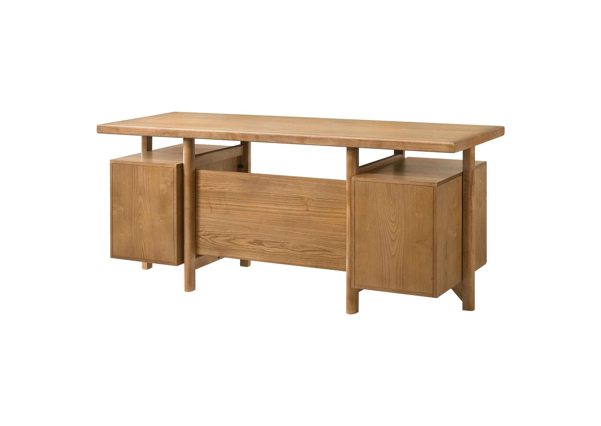 Roldan 69-inch 4-drawer Computer Desk with File Drawer Light Ash image 11