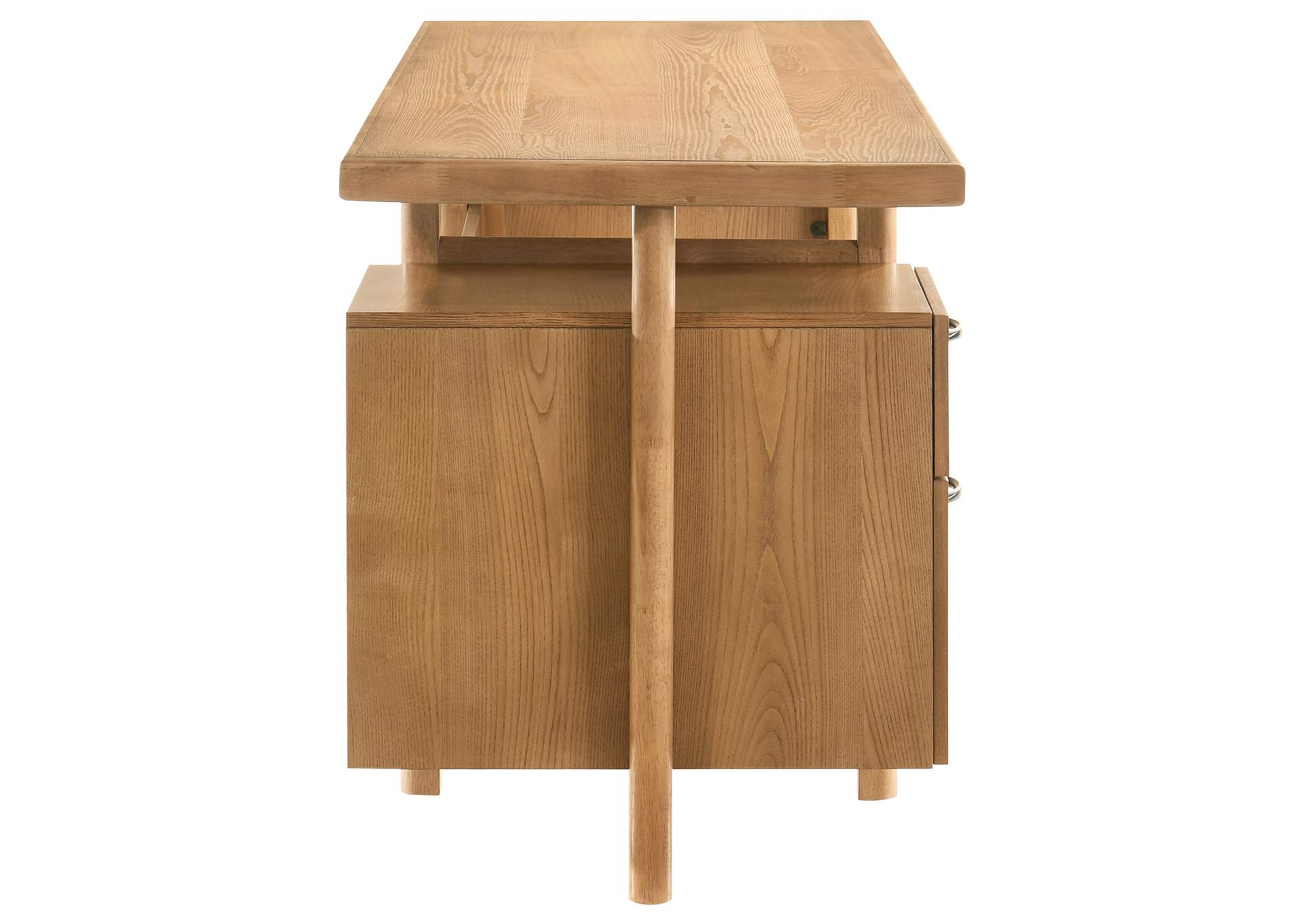 Roldan 69-inch 4-drawer Computer Desk with File Drawer Light Ash image 12