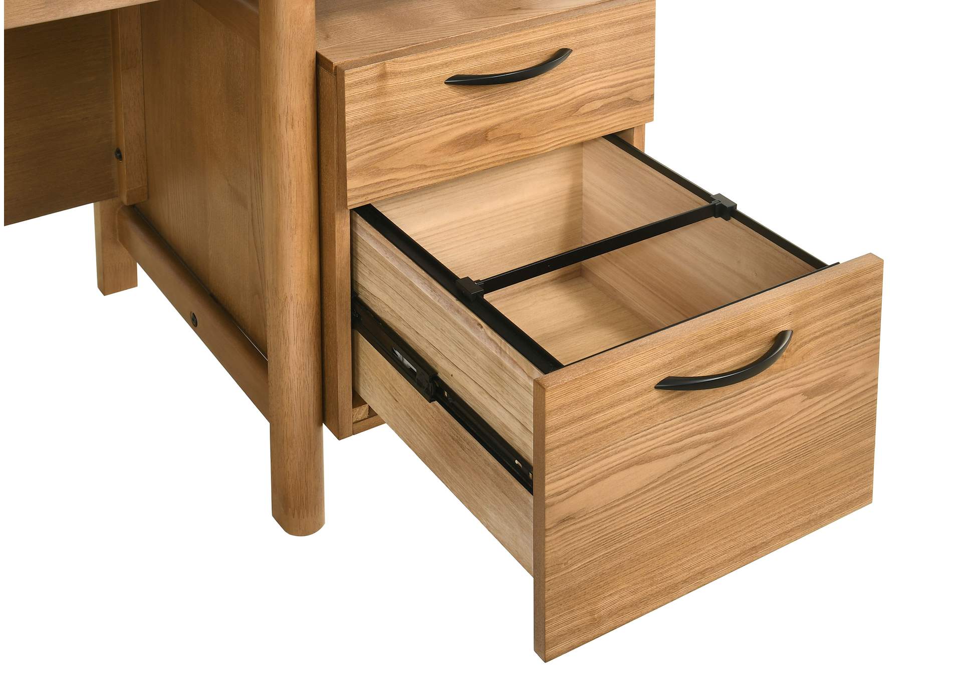 Roldan 69-inch 4-drawer Computer Desk with File Drawer Light Ash image 14