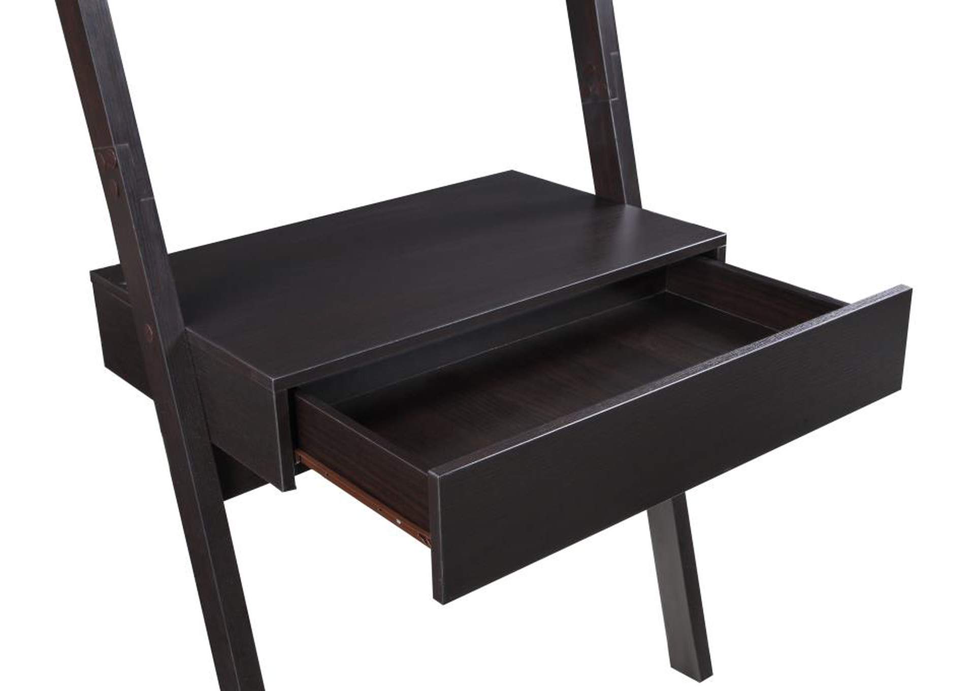 Bower 3-piece 1-drawer Ladder Desk Set Cappuccino image 5