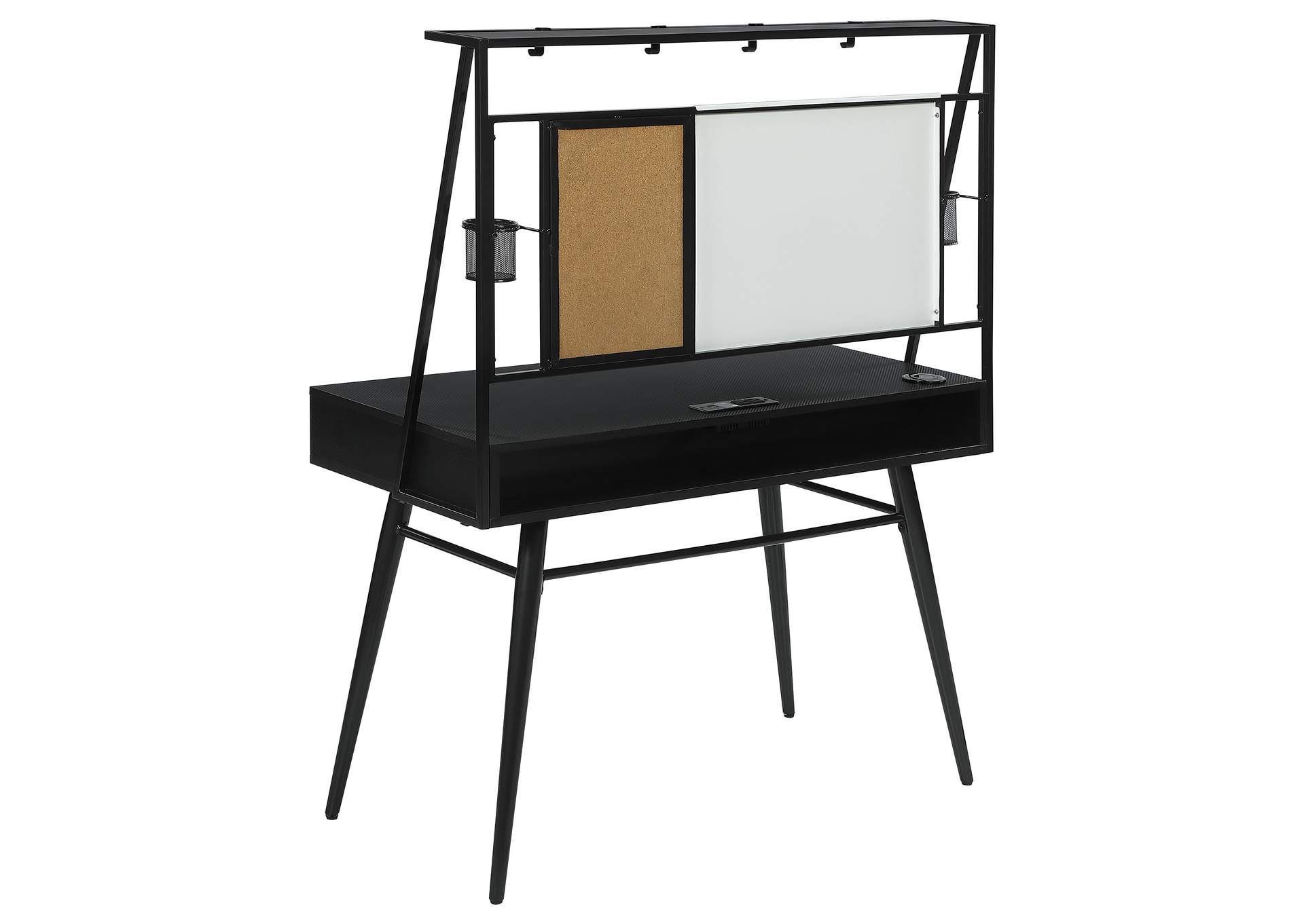 Jessie 47-inch Writing Desk with Whiteboard and USB Black