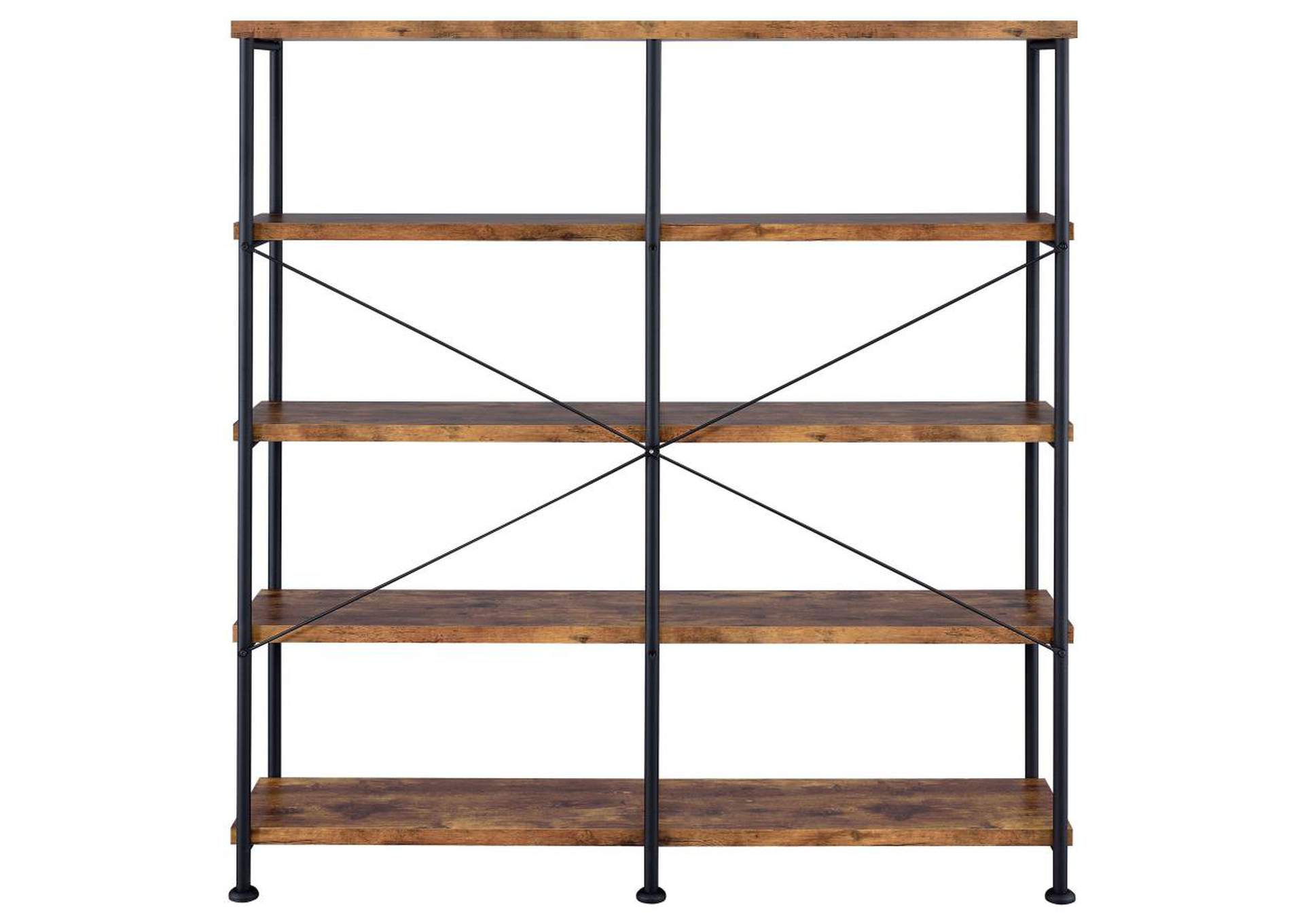 Analiese 4shelf Open Bookcase Antique Nutmeg