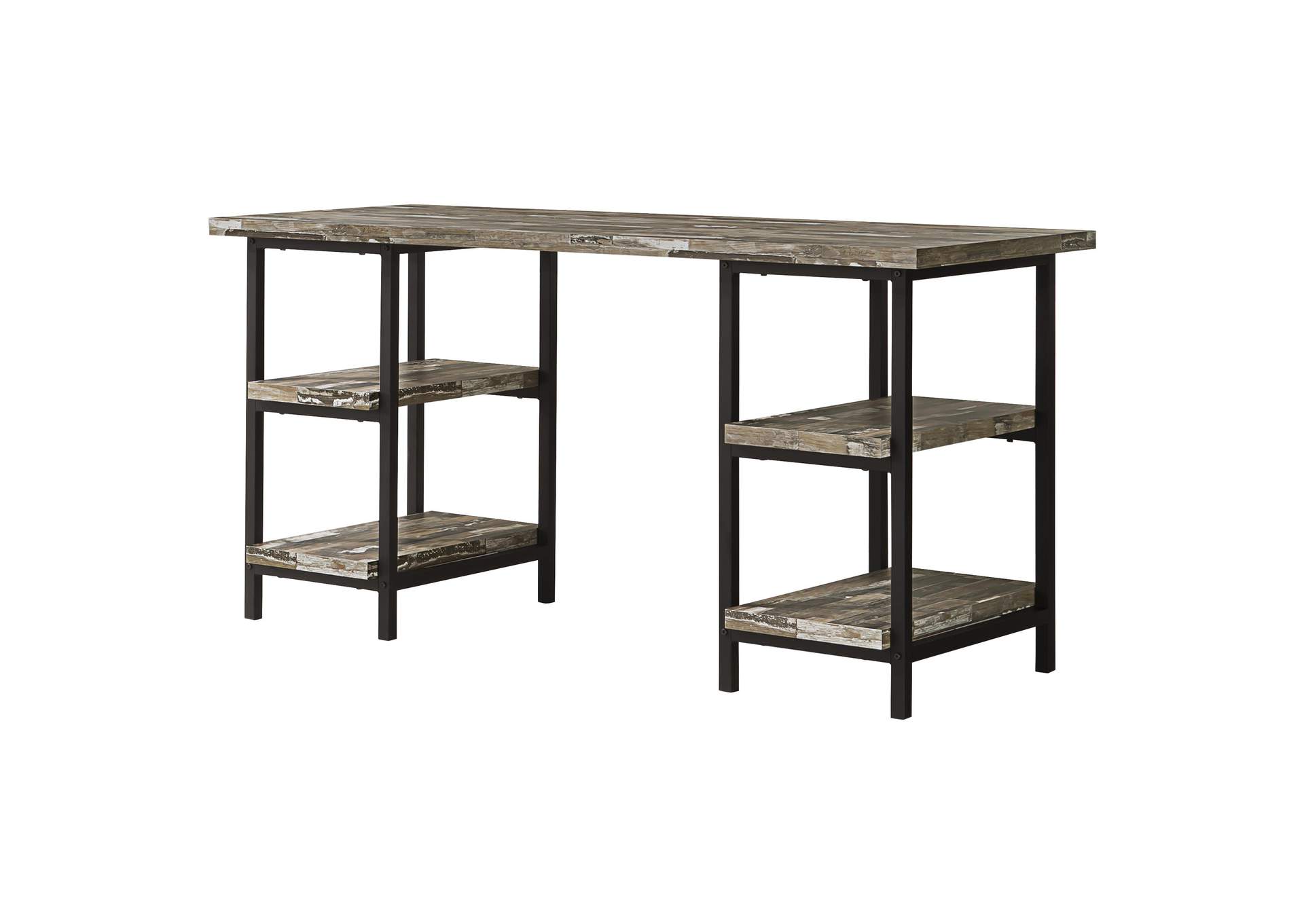Kemper 59-inch 4-shelf Writing Desk Weathered Brown