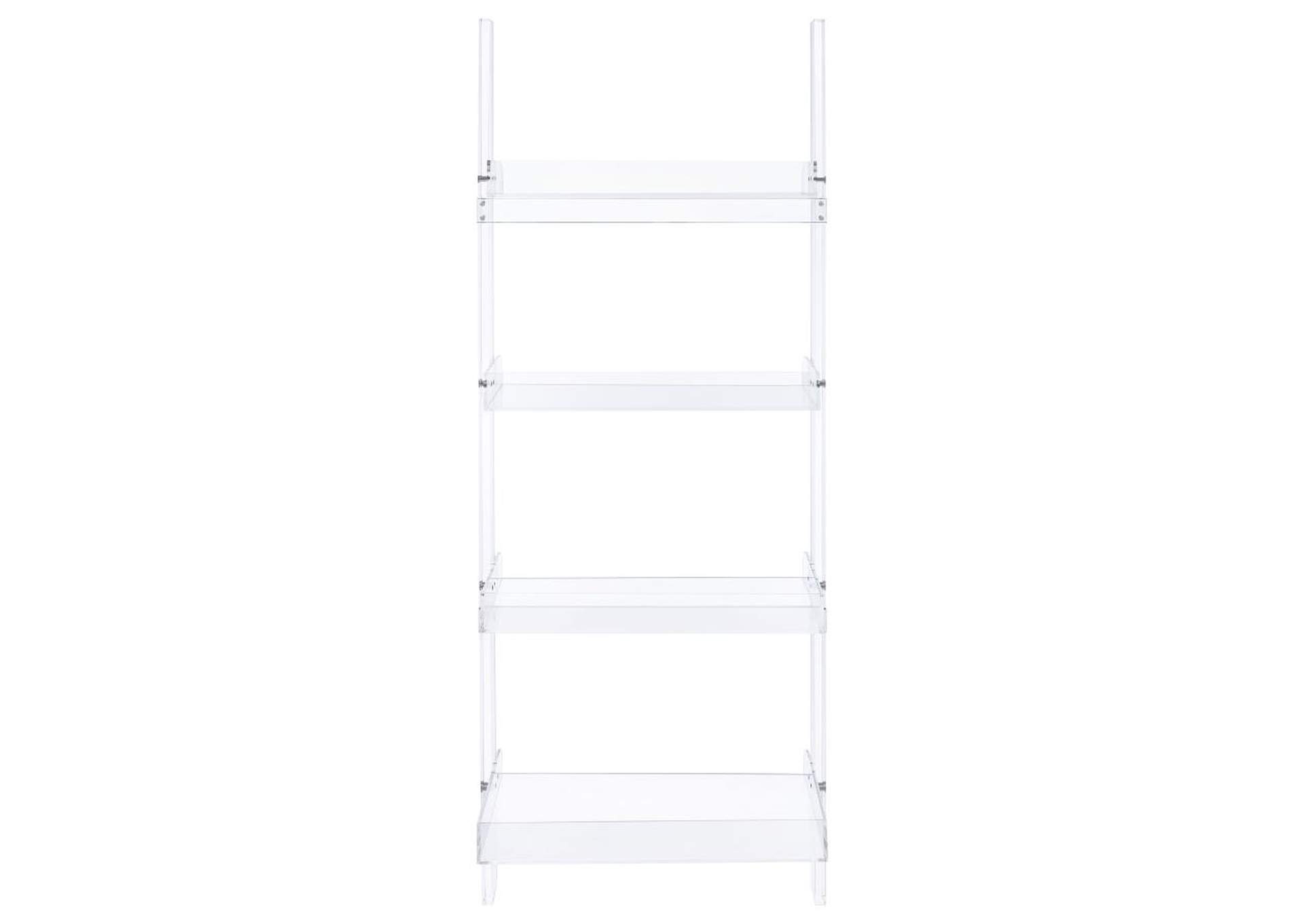 Amaturo 4shelf Ladder Bookcase Clear