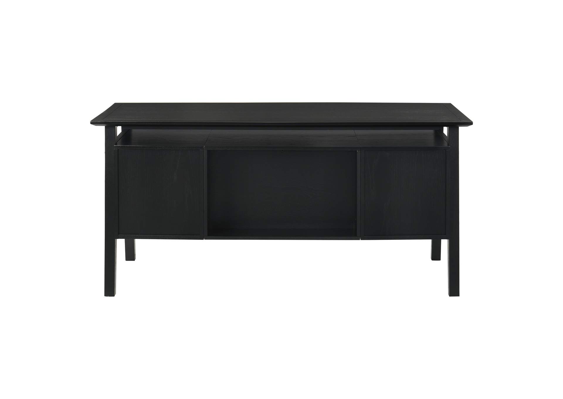 Goodson 64-inch 4-Drawer Double Pedestal Computer Desk Black image 10