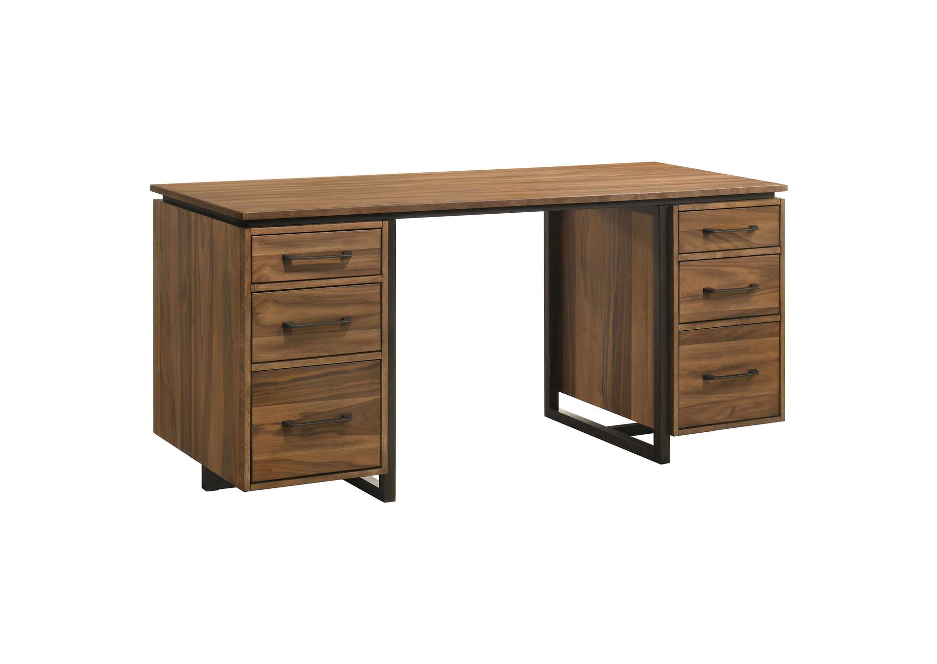 Berhalter 6-Drawer Double Pedestal File Computer Desk image 5