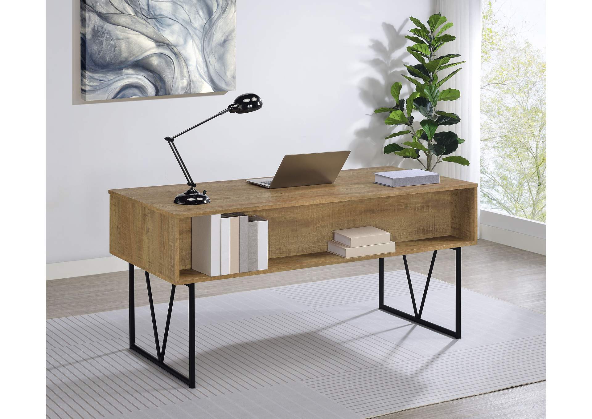 Analiese 63-inch 4-drawer Writing Desk Mango image 4
