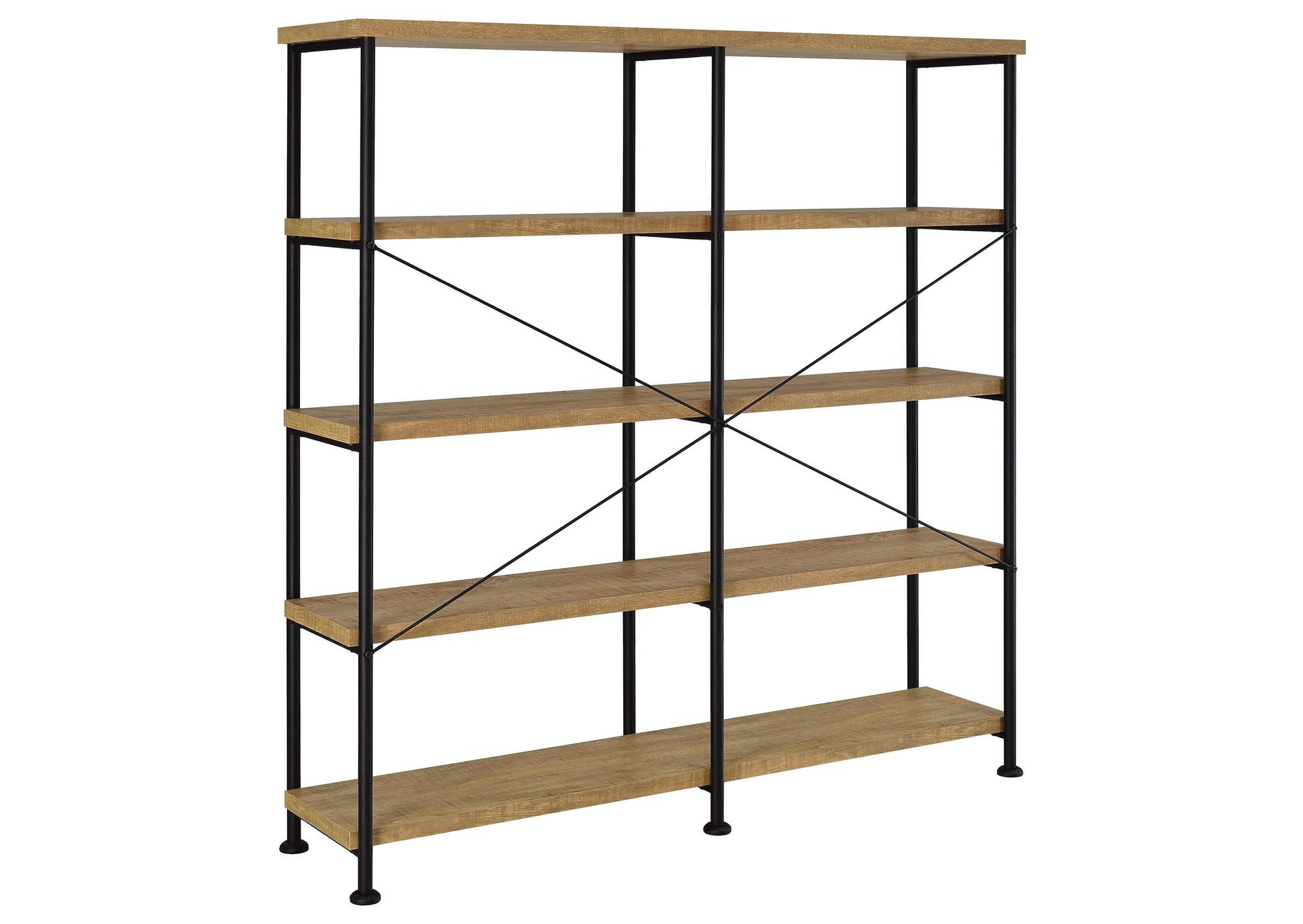 Analiese 63-inch 4-shelf Double Bookshelf Mango image 7