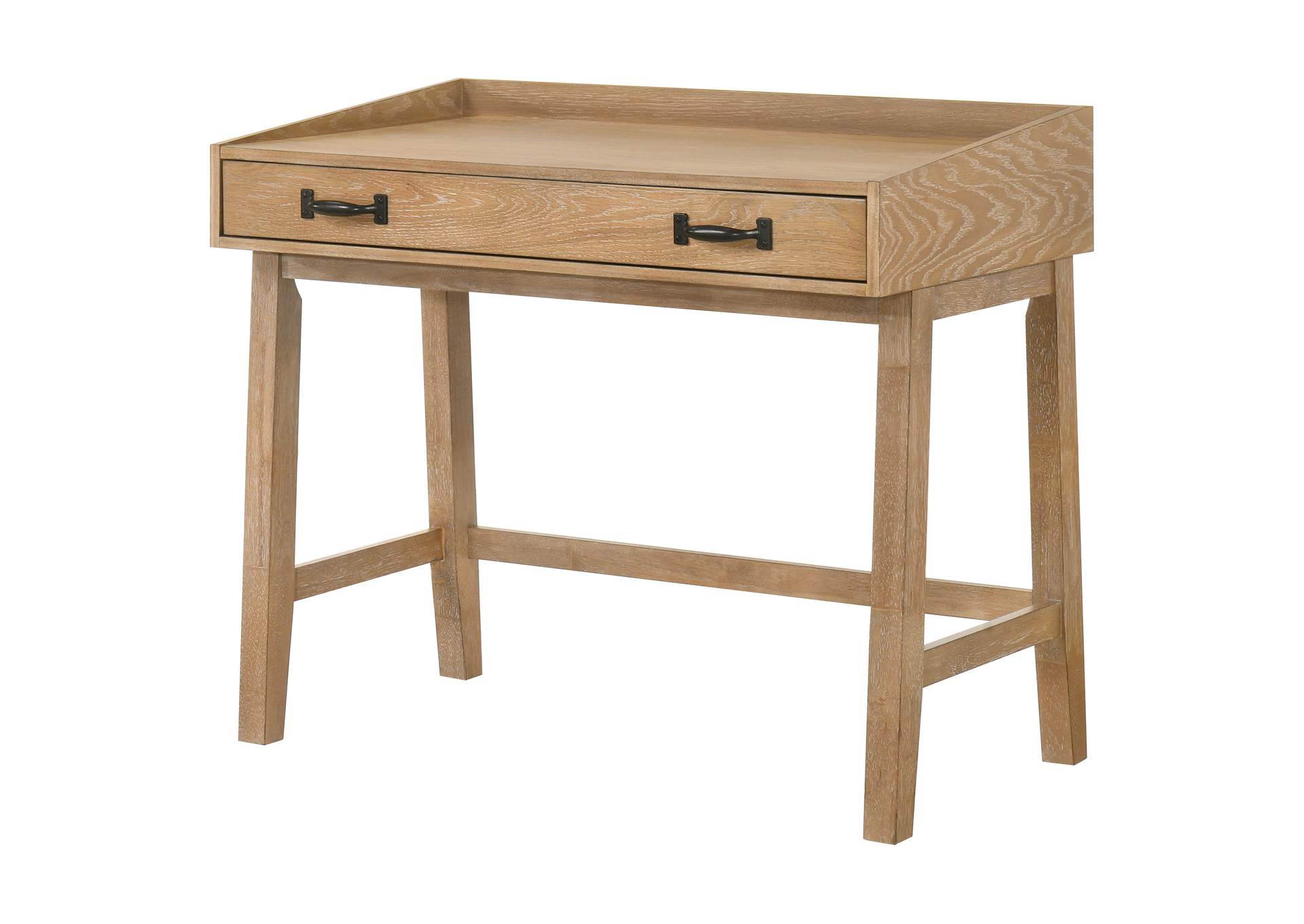 Fabian 38-inch Computer Desk with Keyboard Drawer Distressed Light Brown image 7