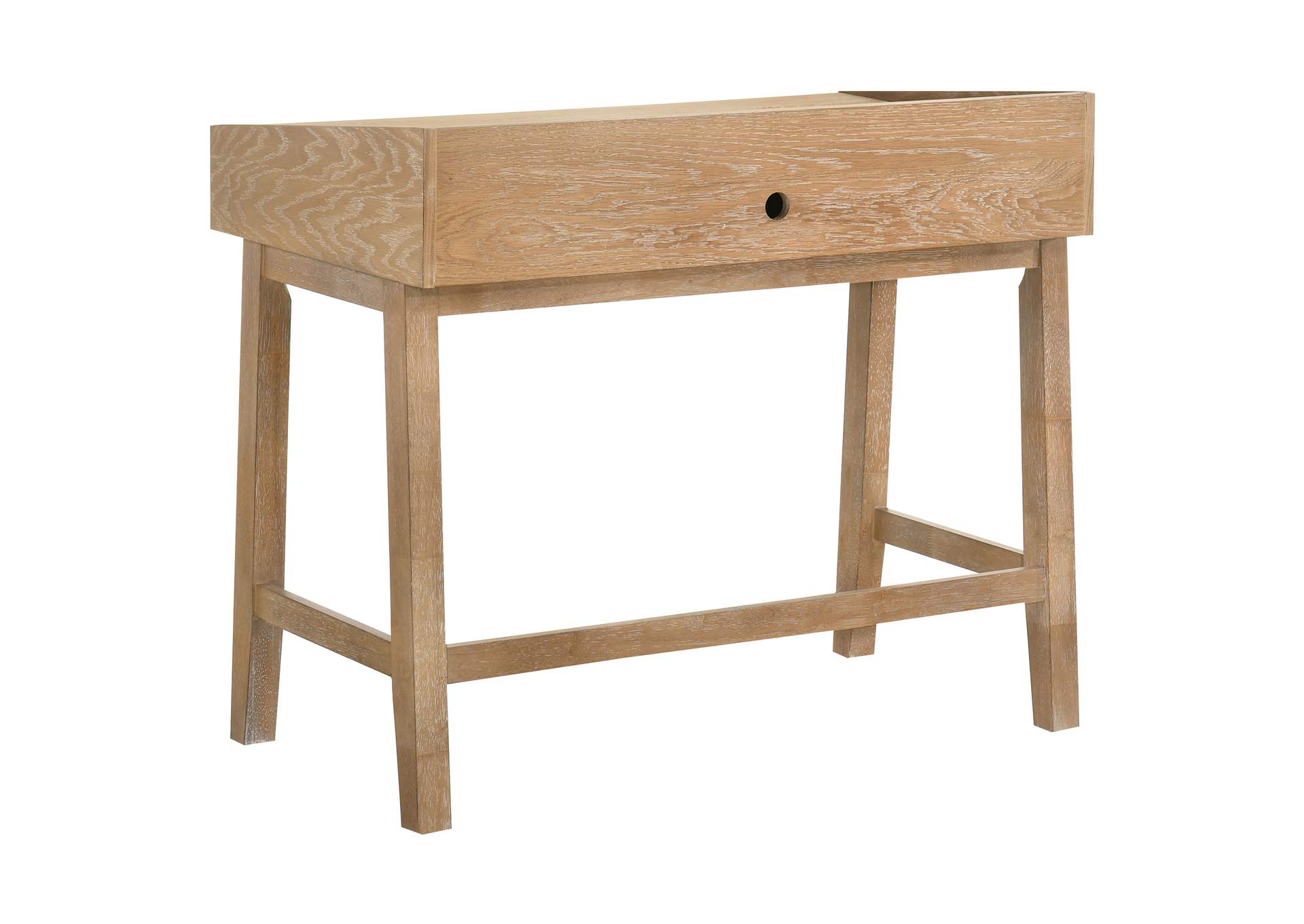 Fabian 38-inch Computer Desk with Keyboard Drawer Distressed Light Brown image 9