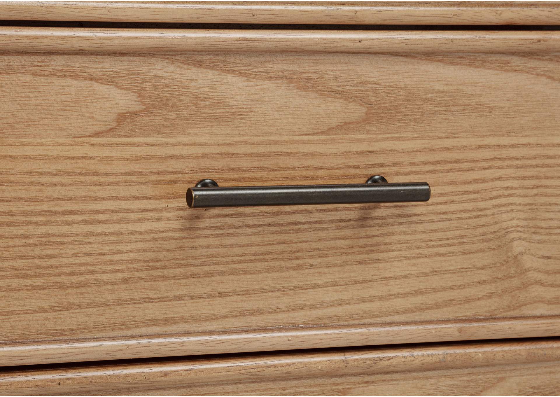 Vermes 66-inch 7-drawer Computer Desk with Power Outlet Light Ash image 10