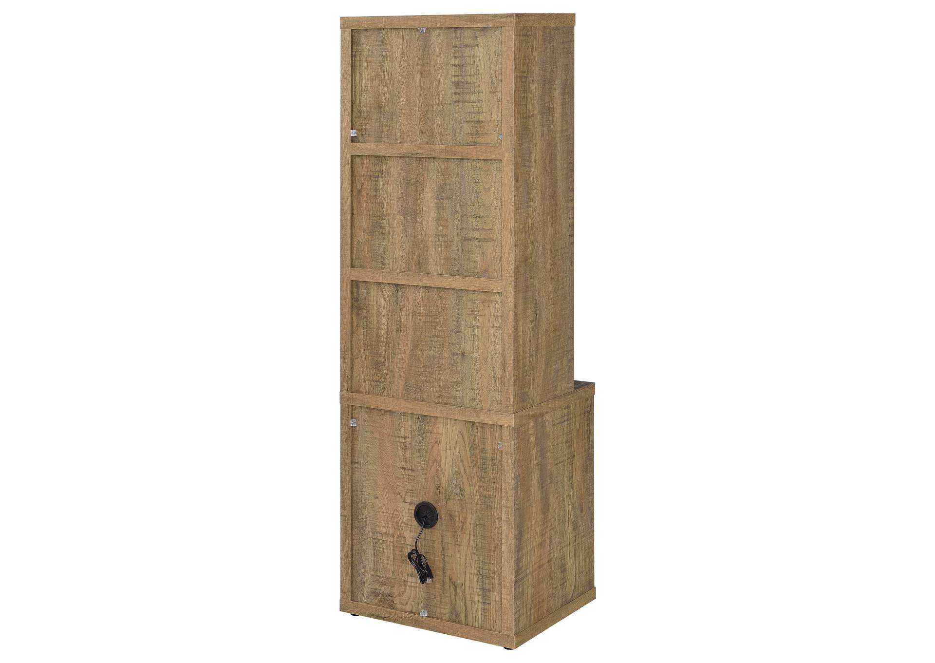 Westpark 3-shelf Bookcase USB and Lockable Drawer Mango
