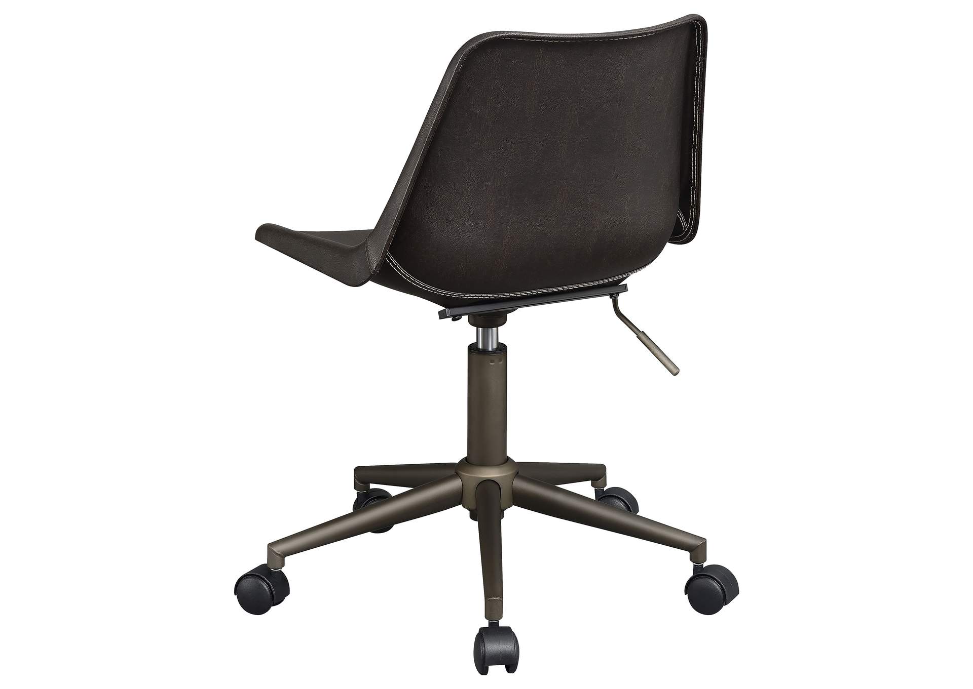 Carnell Upholstered Adjustable Home Office Desk Chair Brown