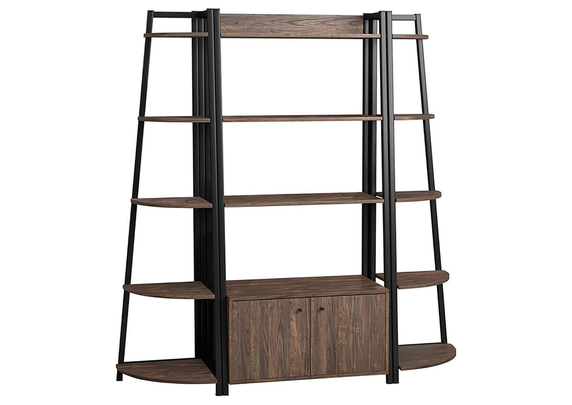 Jacksonville 3-piece Bookcase with Cabinet Aged Walnut image 3