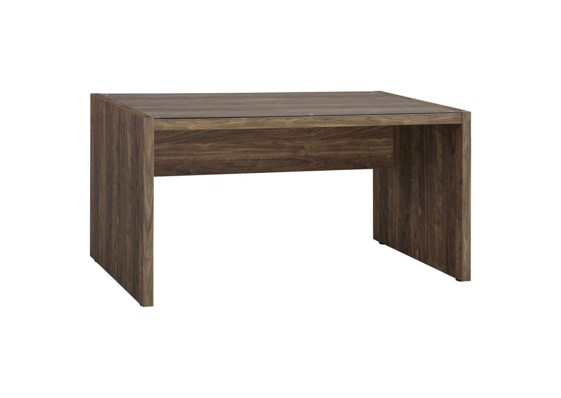 Luetta 3-piece Office Desk Set Aged Walnut image 4