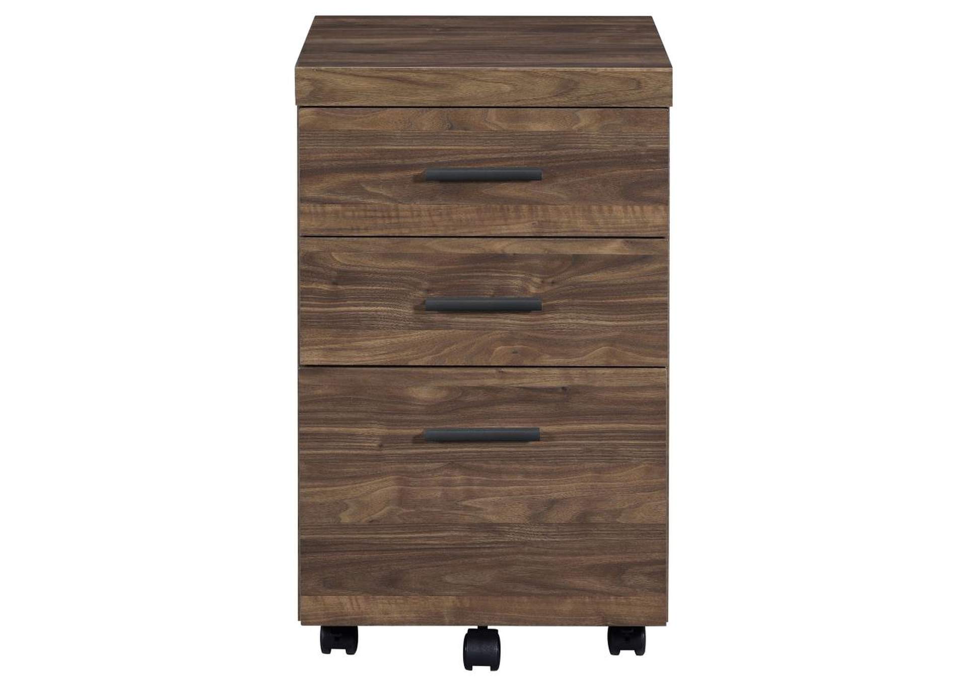 Luetta 3-piece Office Desk Set Aged Walnut image 14