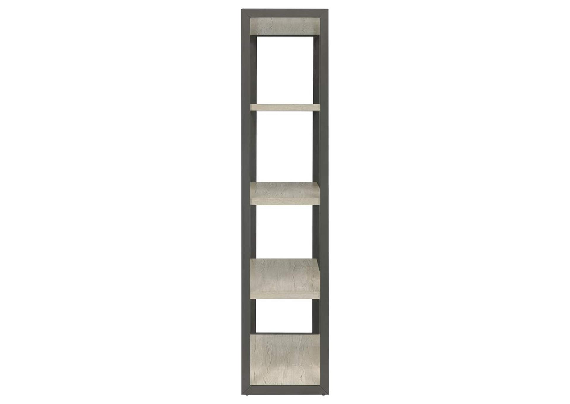 Loomis 4shelf Bookcase Whitewashed Grey