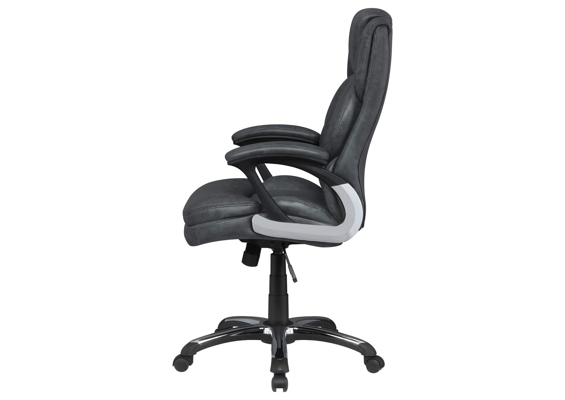 Nerris Upholstered Adjustable Home Office Desk Chair Grey