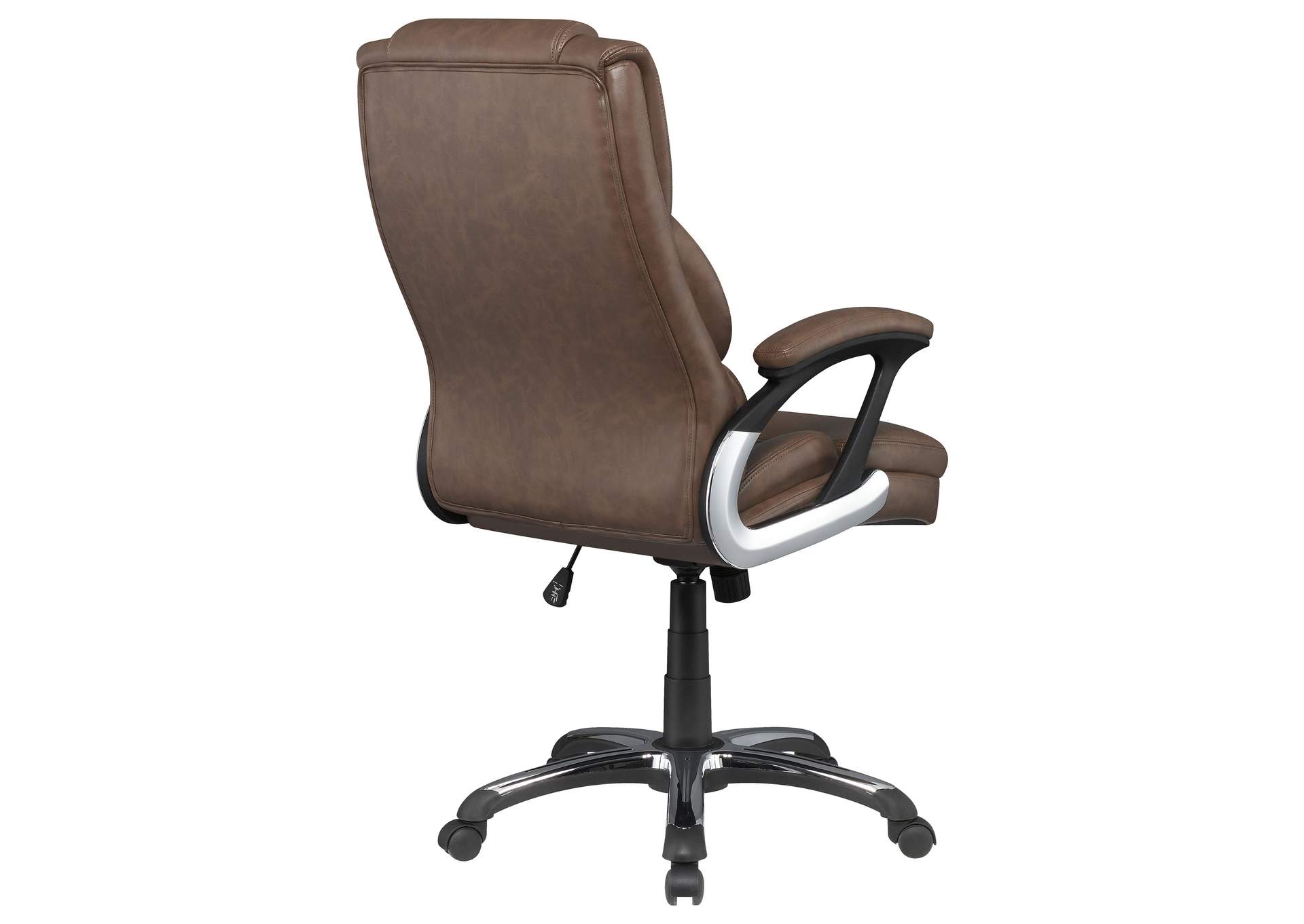 Nerris Upholstered Adjustable Home Office Desk Chair Brown