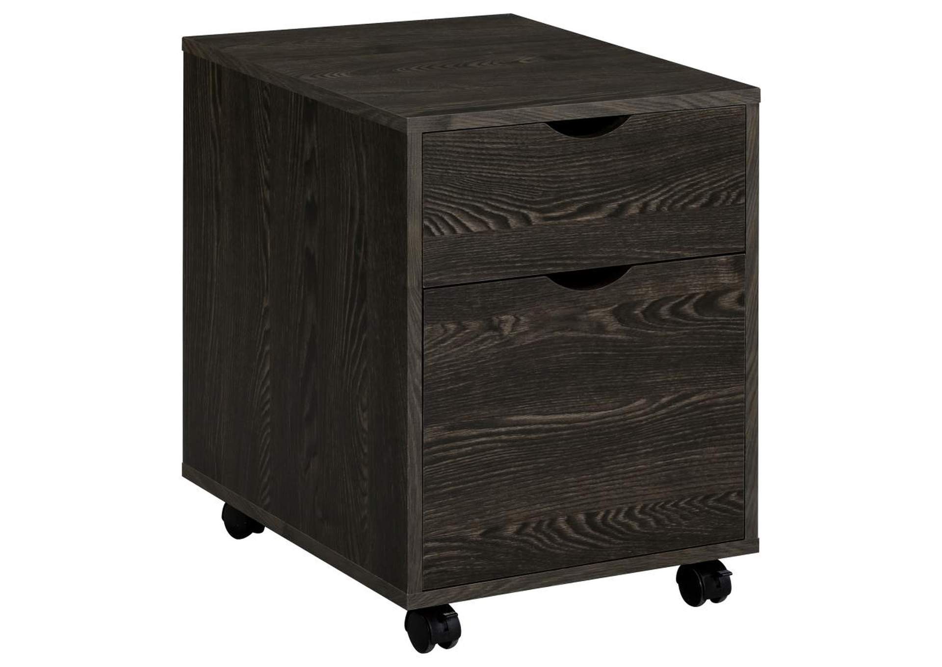 Noorvik 3-piece Writing Desk Set Dark Oak and Chrome image 7