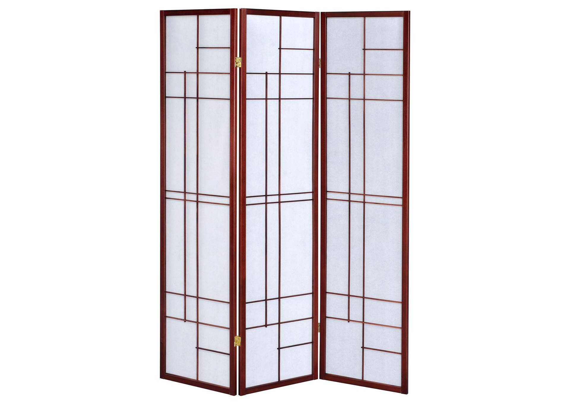 Katerina 3-Panel Room Divider Folding Shoji Screen Cherry