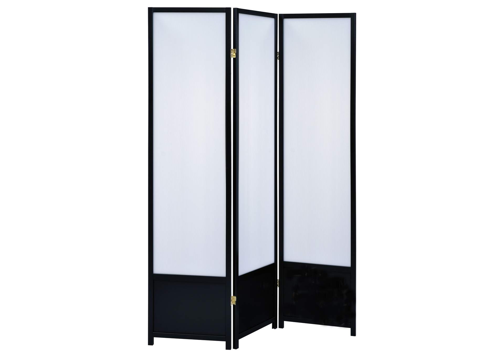 Calix 3-Panel Room Divider Folding Shoji Screen Black
