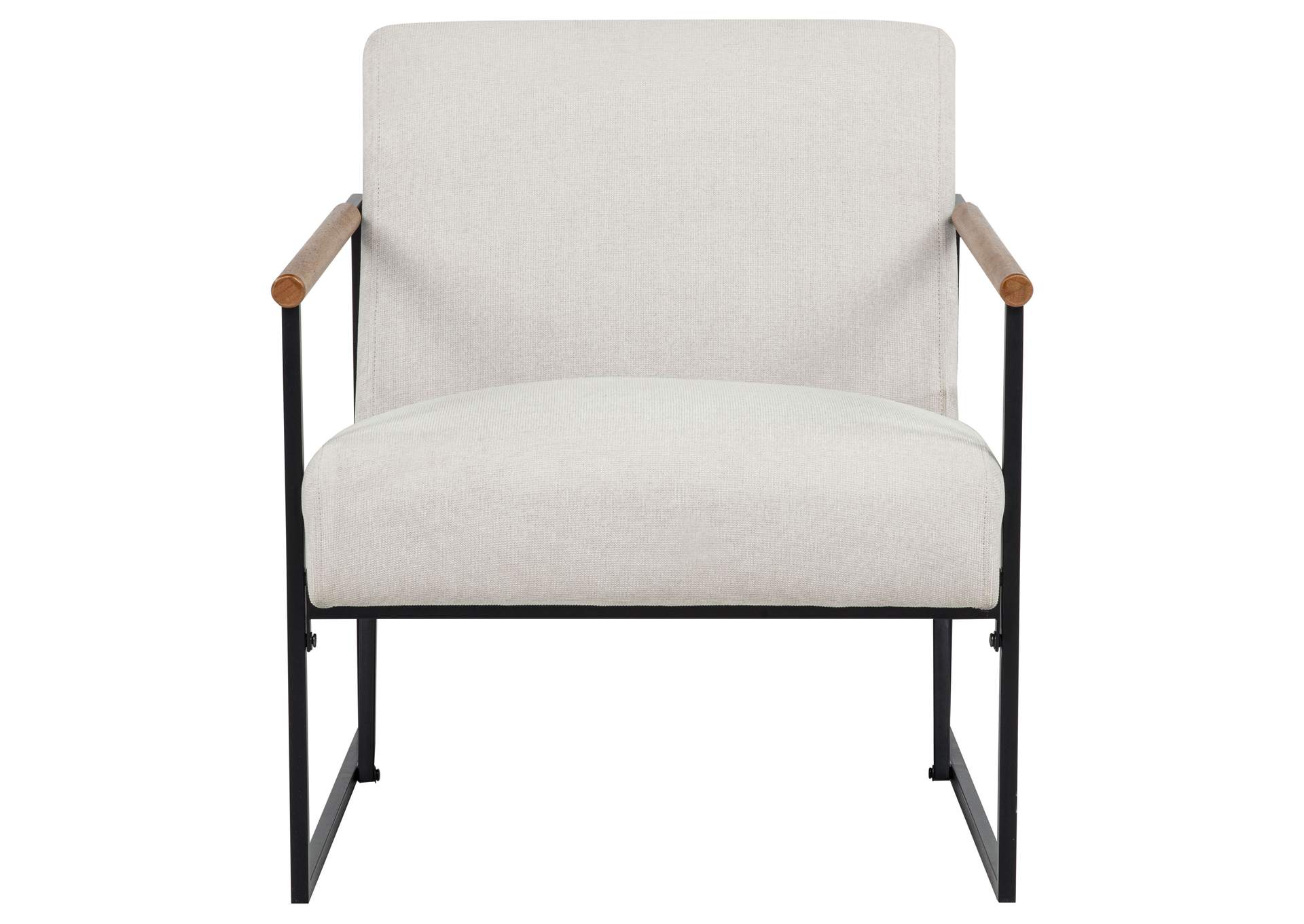Monsen Fabric Upholstered Metal Frame Accent Chair Ivory image 4