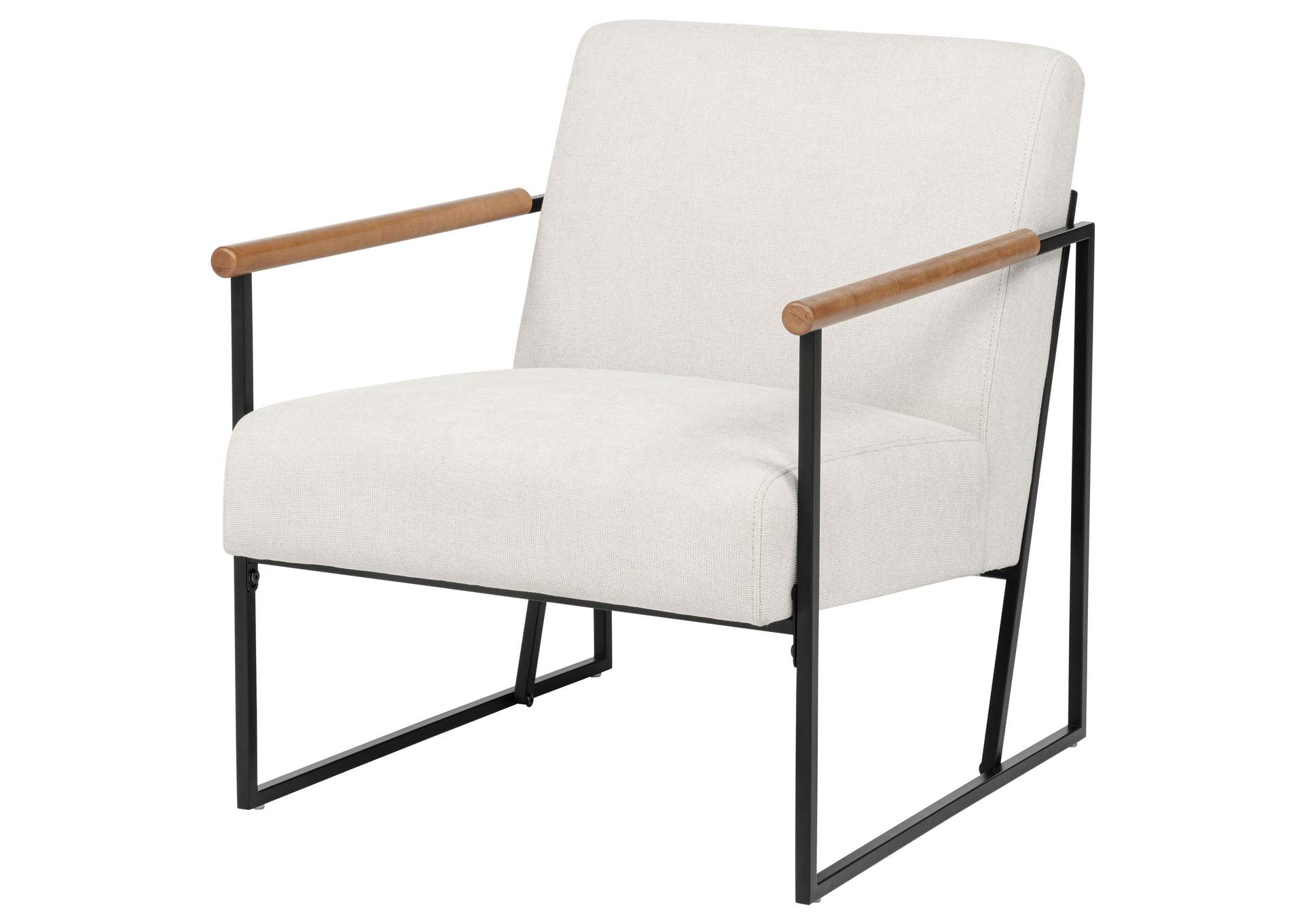 Monsen Fabric Upholstered Metal Frame Accent Chair Ivory image 5