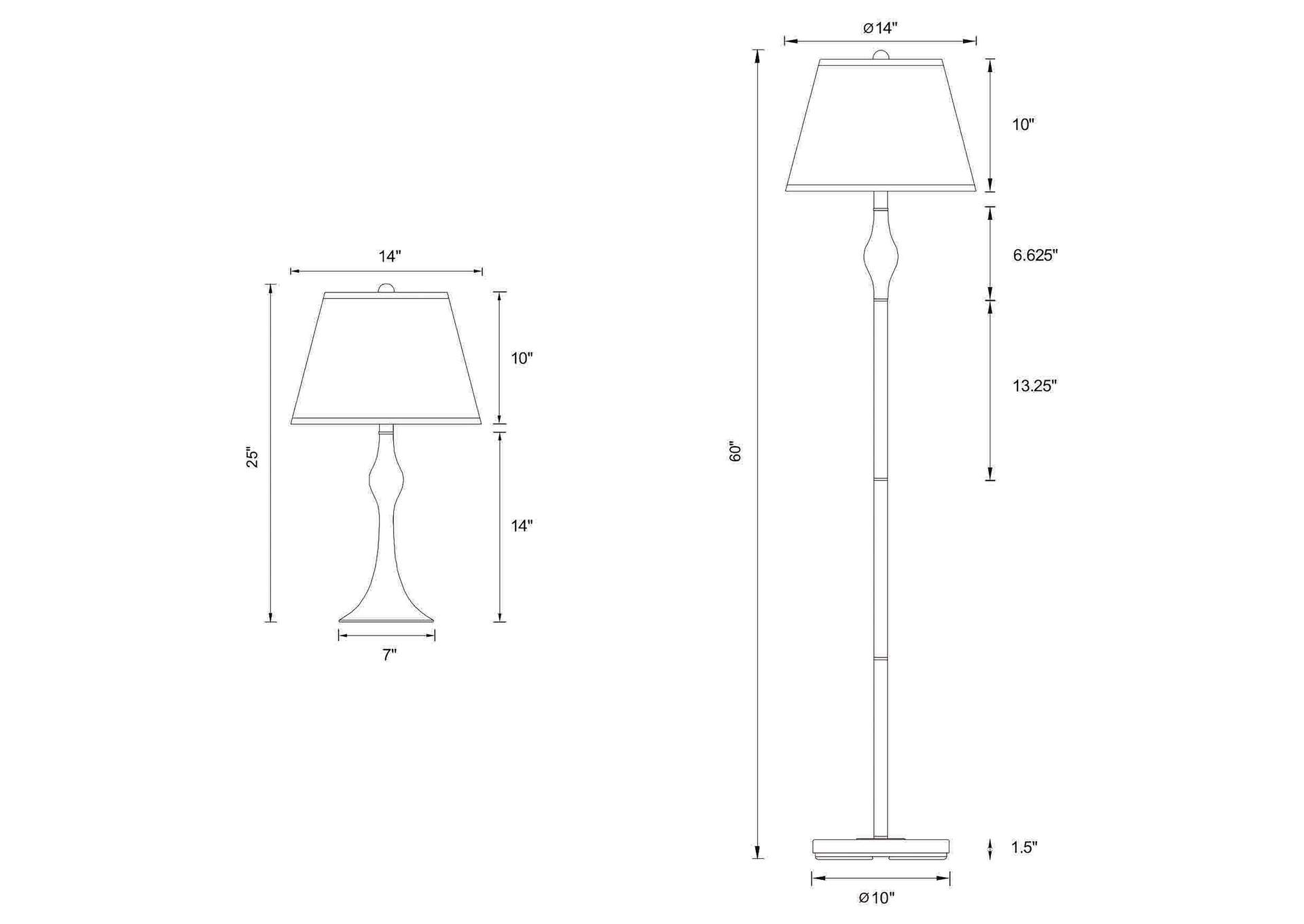 Griffin 3-piece Floor and Table Lamp Set Brushed Nickel image 4