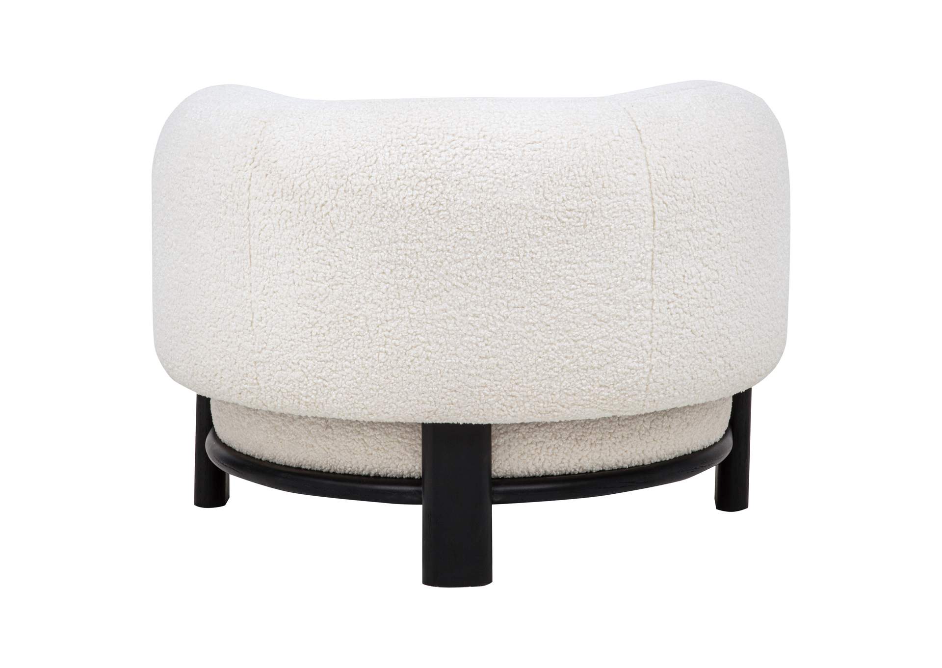 Lawler Upholstered Barrel Back Accent Chair Ivory and Black image 8