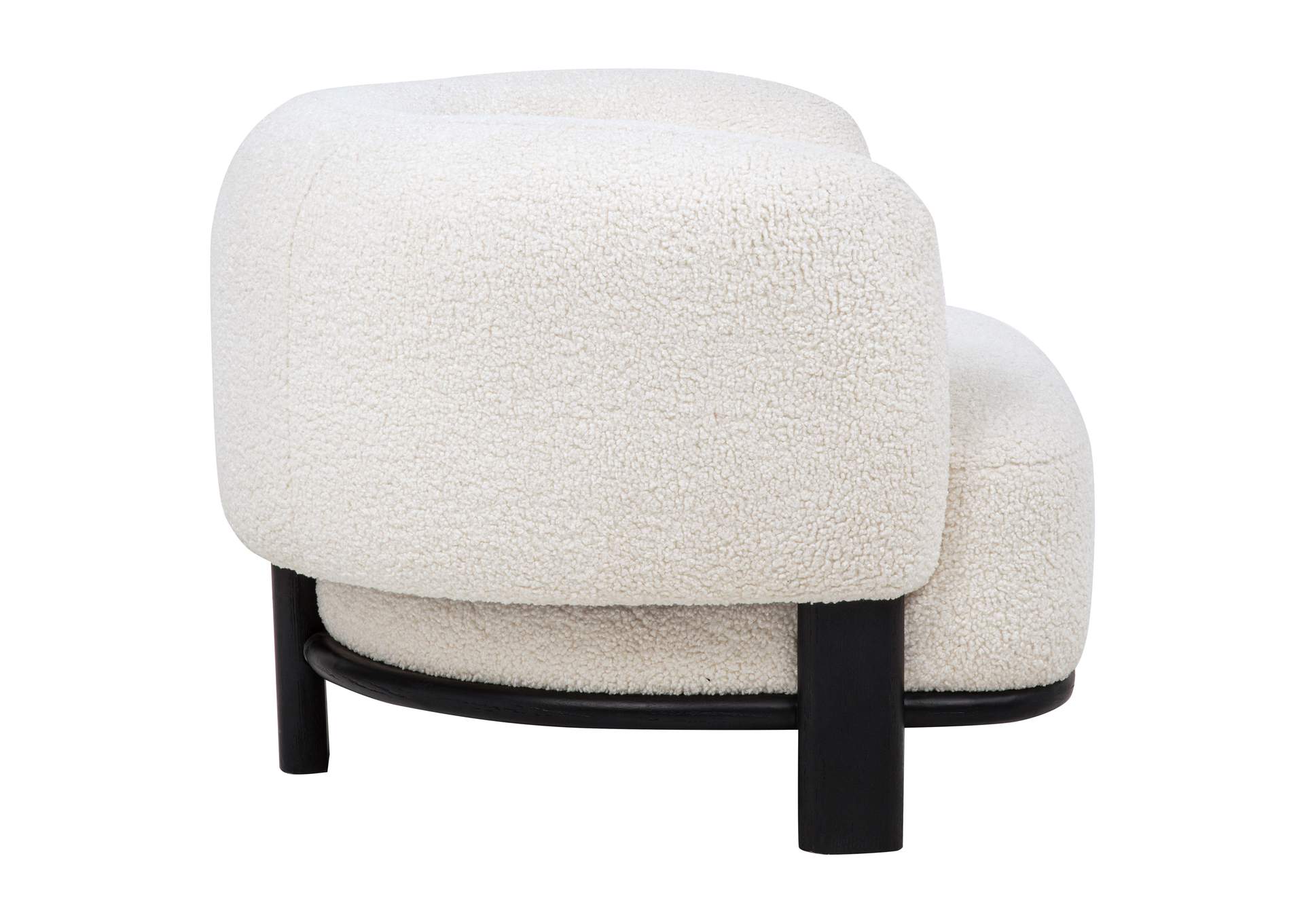 Lawler Upholstered Barrel Back Accent Chair Ivory and Black image 10