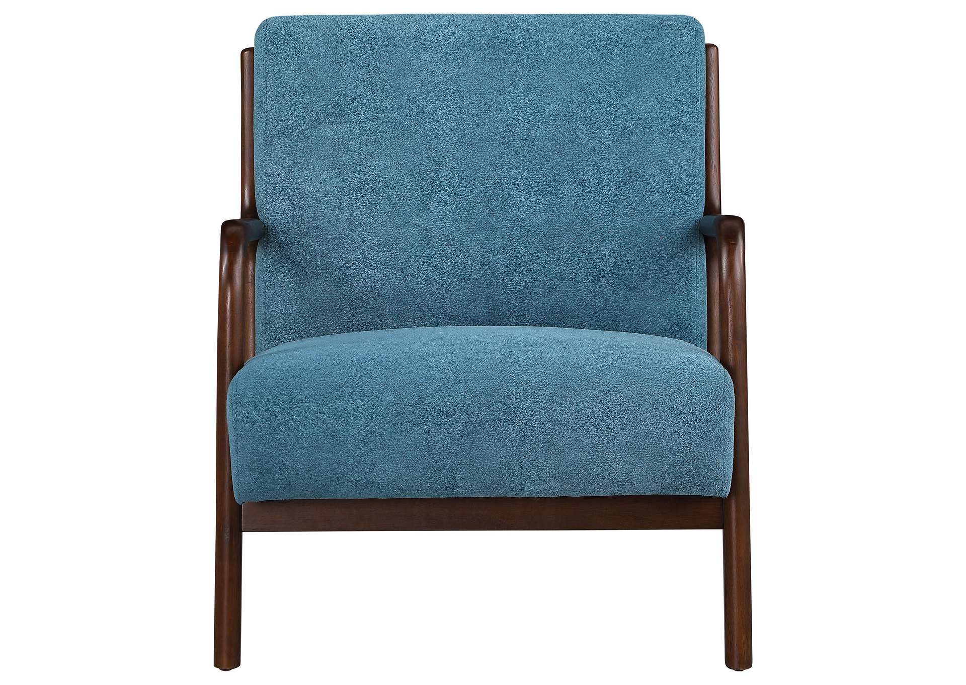 Foster Upholstered Wood Frame Accent Chair Peacock Blue