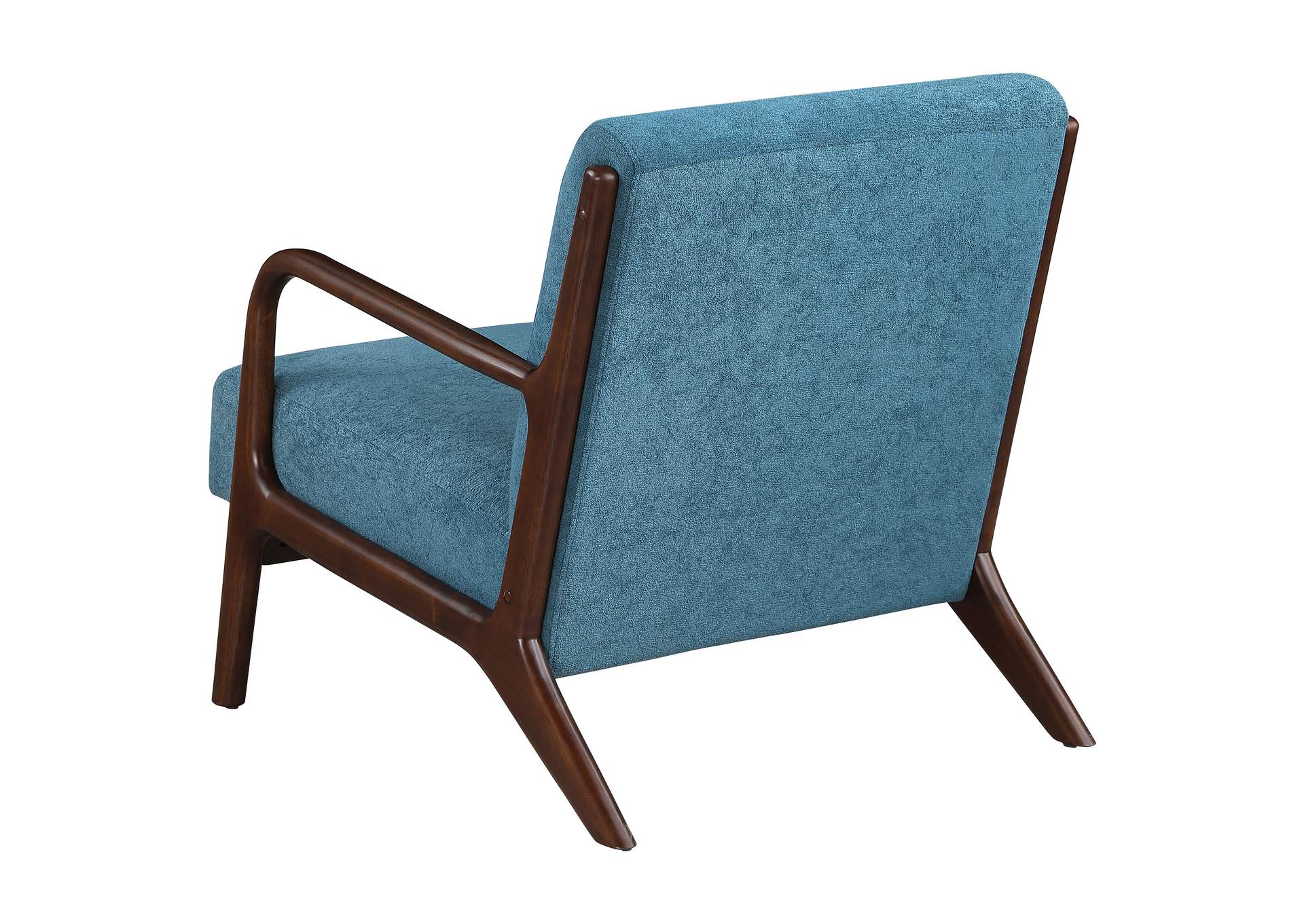 Foster Upholstered Wood Frame Accent Chair Peacock Blue