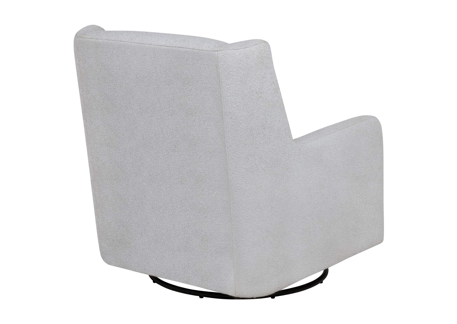 Serra Boucle Upholstered Swivel Glider Recliner Dove Grey