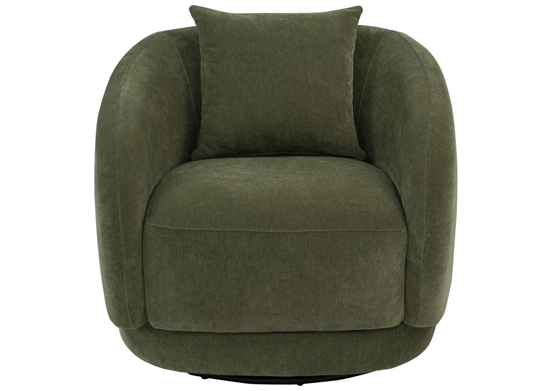 Arnaud Chenille Upholstered Swivel Accent Chair Green image 4