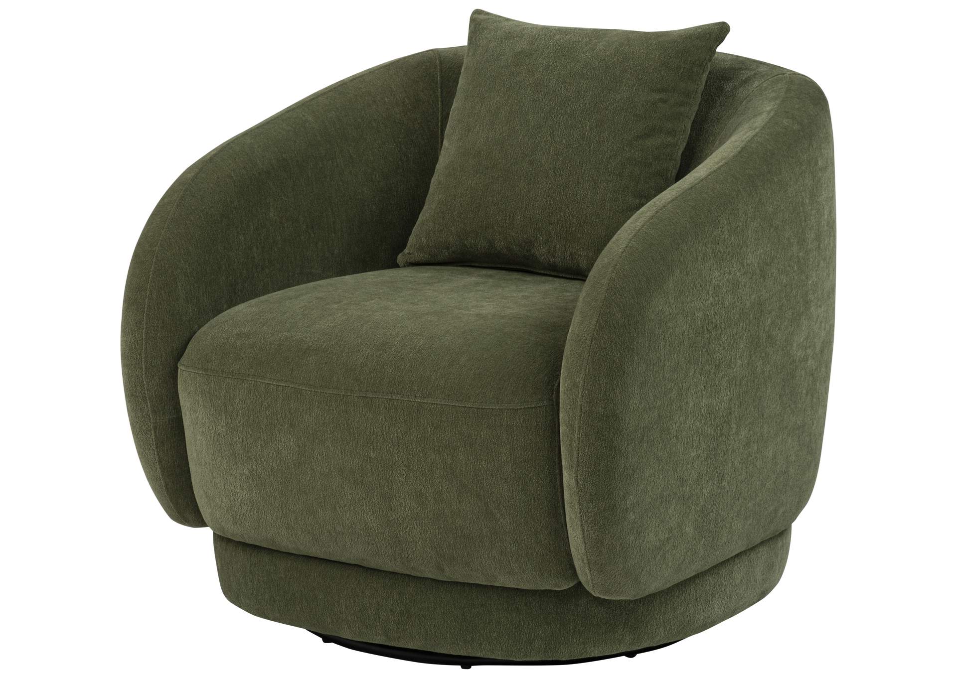 Arnaud Chenille Upholstered Swivel Accent Chair Green image 5