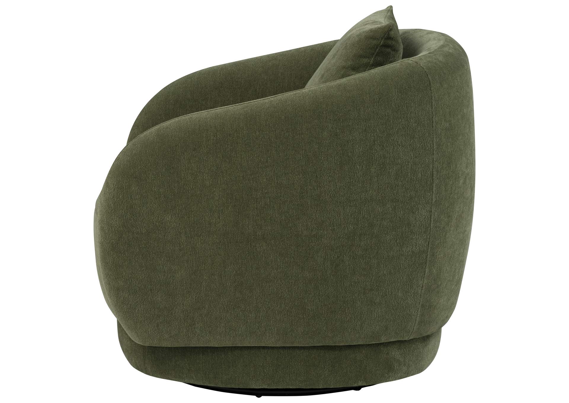 Arnaud Chenille Upholstered Swivel Accent Chair Green image 6