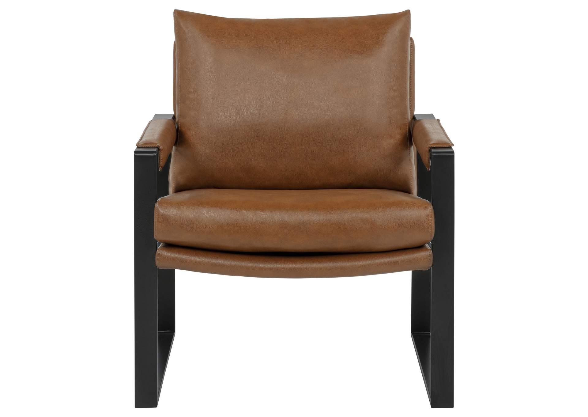 Rosalind Upholstered Track Arm Accent Chair Brown image 4