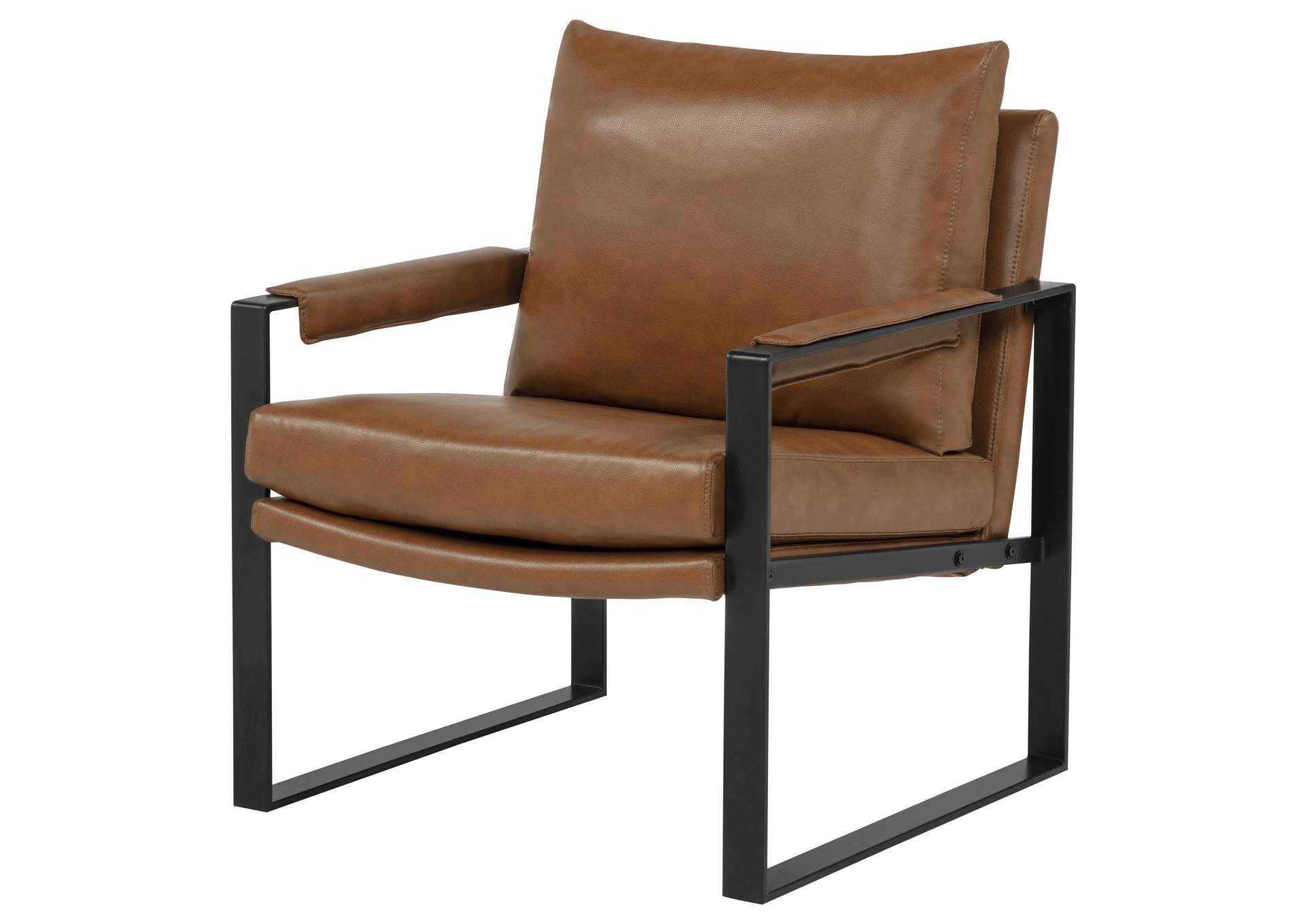 Rosalind Upholstered Track Arm Accent Chair Brown image 5