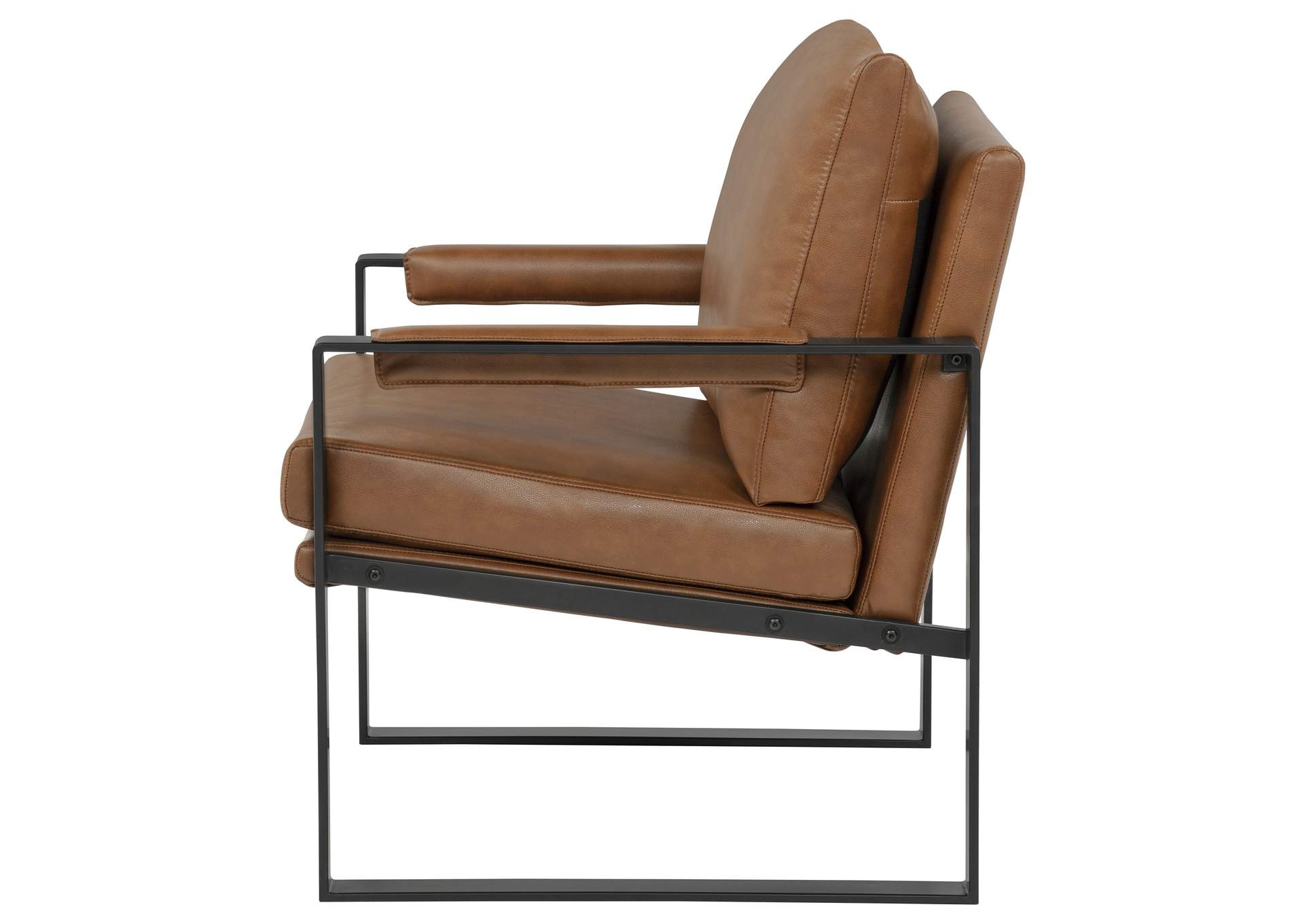 Rosalind Upholstered Track Arm Accent Chair Brown image 6