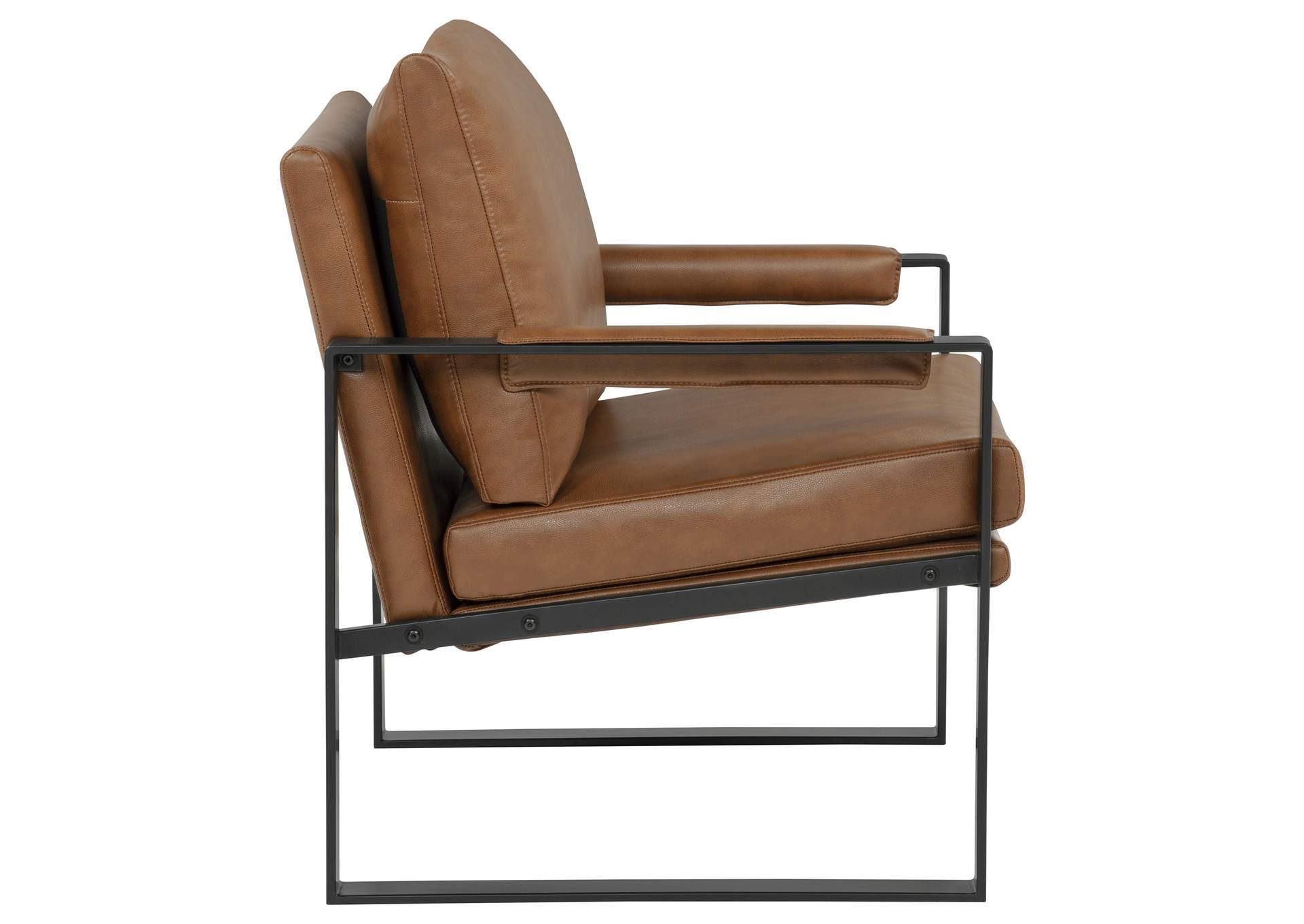 Rosalind Upholstered Track Arm Accent Chair Brown image 10