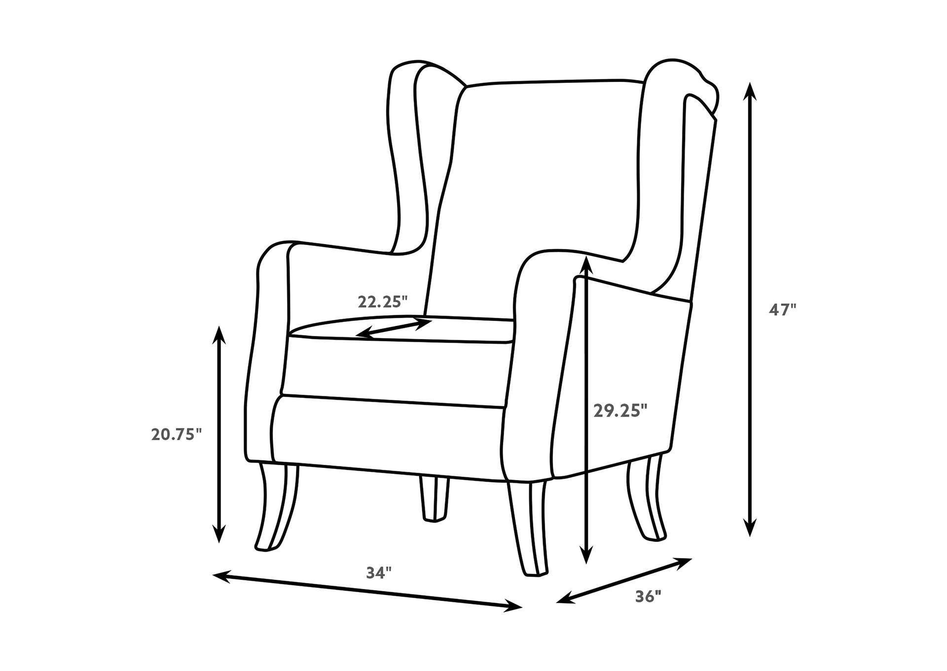 Elmbrook Upholstered Wingback Accent Club Chair Brown image 6