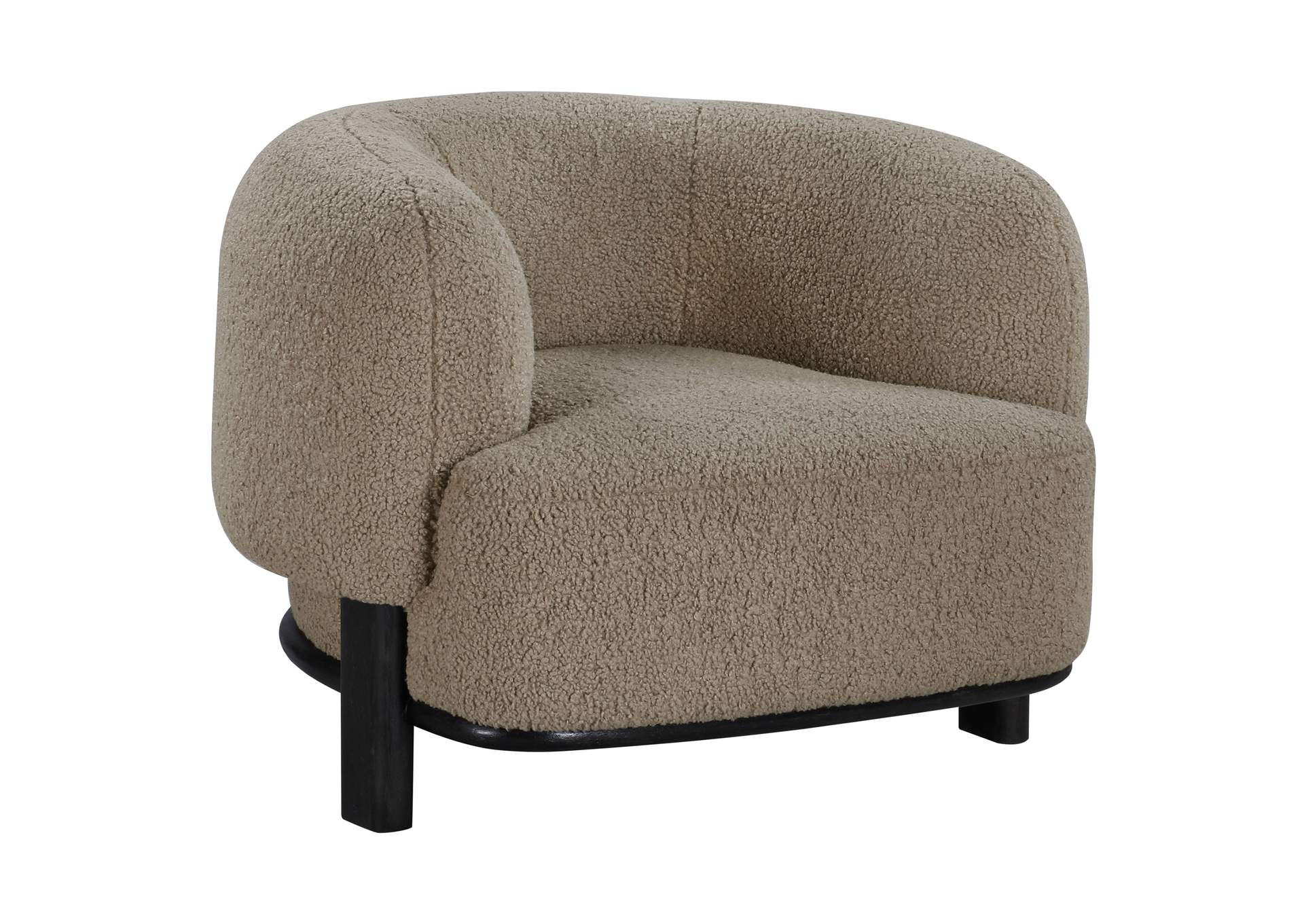 Lawler Upholstered Barrel Back Accent Chair Mushroom