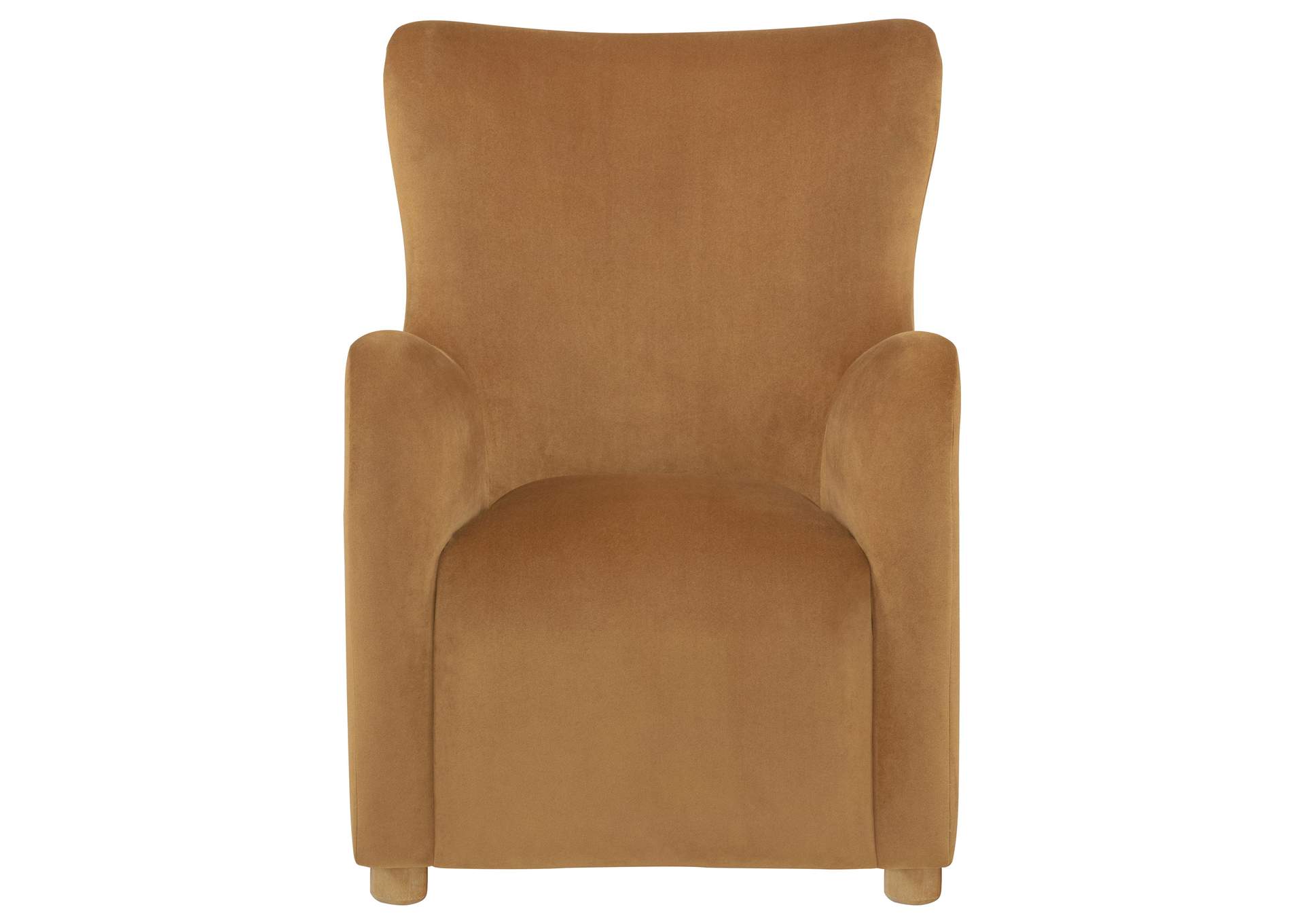 Thornton Velvet Upholstered Wingback Lounge Accent Chair Cognac image 4
