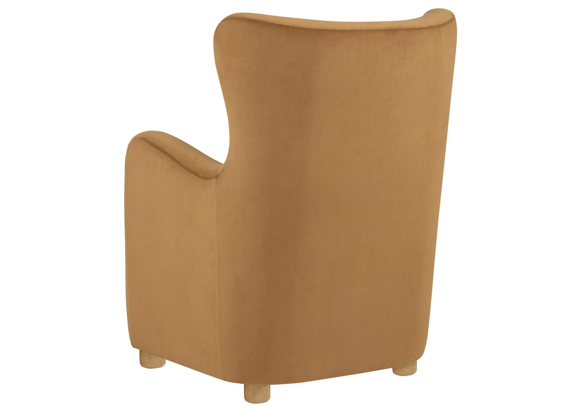 Thornton Velvet Upholstered Wingback Lounge Accent Chair Cognac image 7