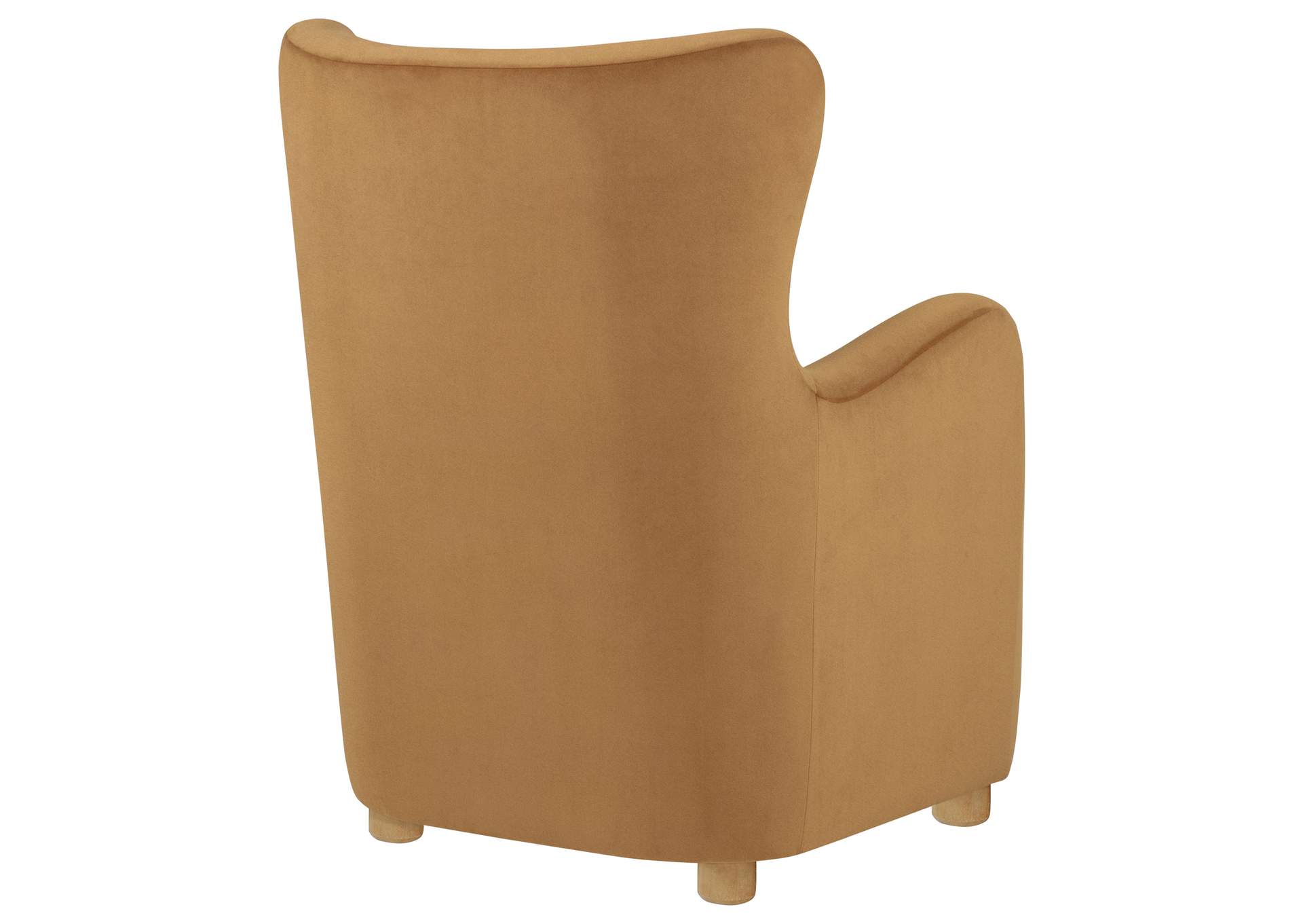Thornton Velvet Upholstered Wingback Lounge Accent Chair Cognac image 9