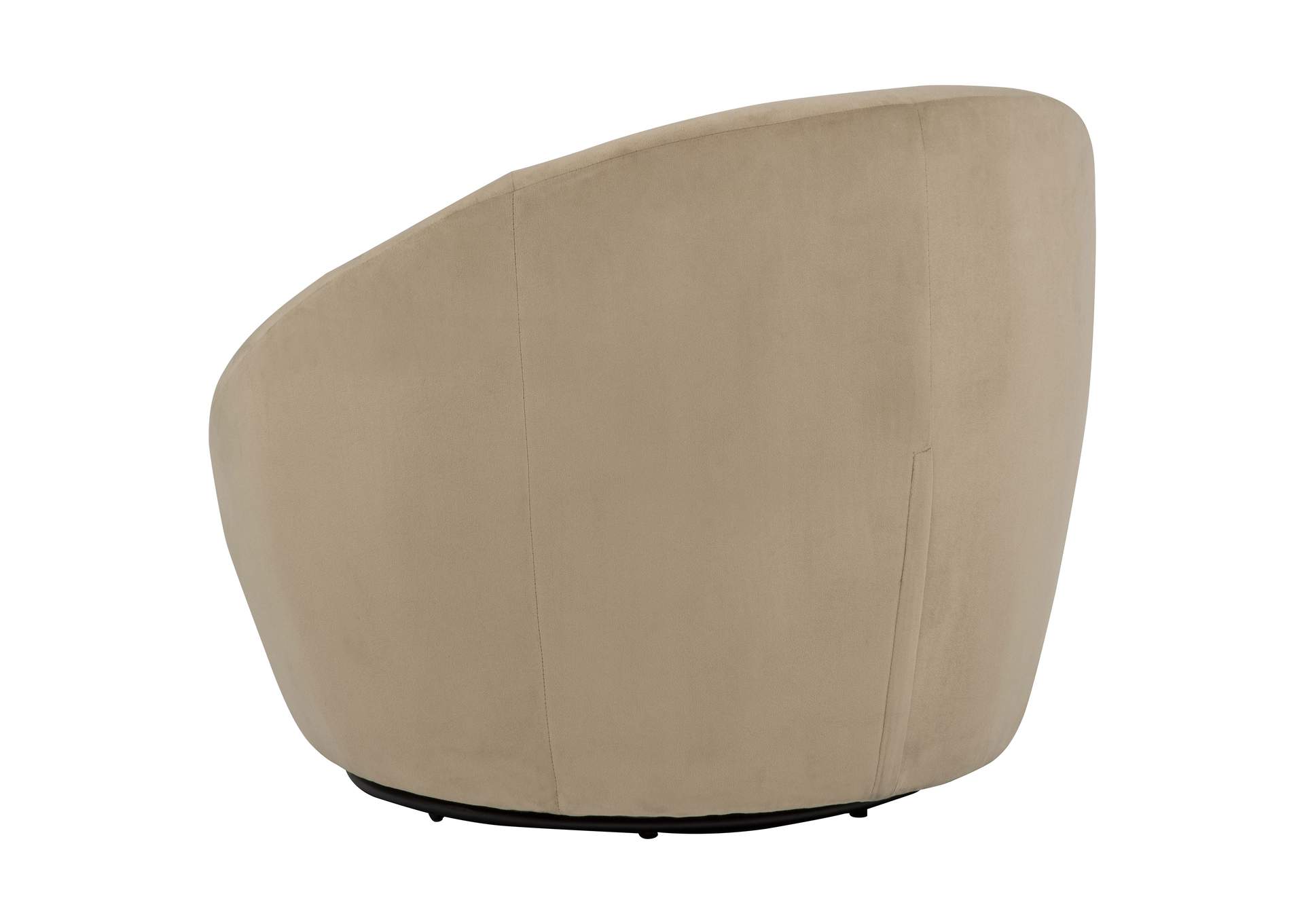 Myernick Velvet Upholstered Swivel Accent Chair Camel image 9
