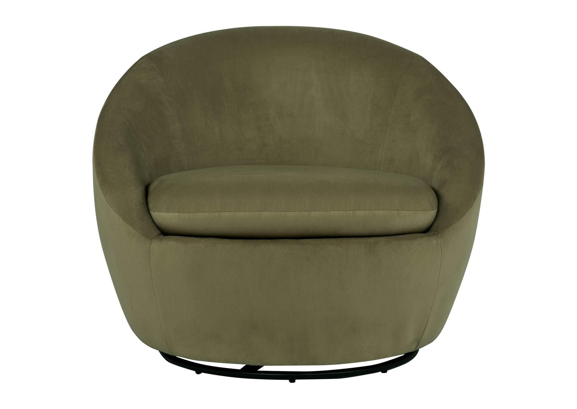 Myernick Velvet Upholstered Swivel Accent Chair Olive image 6