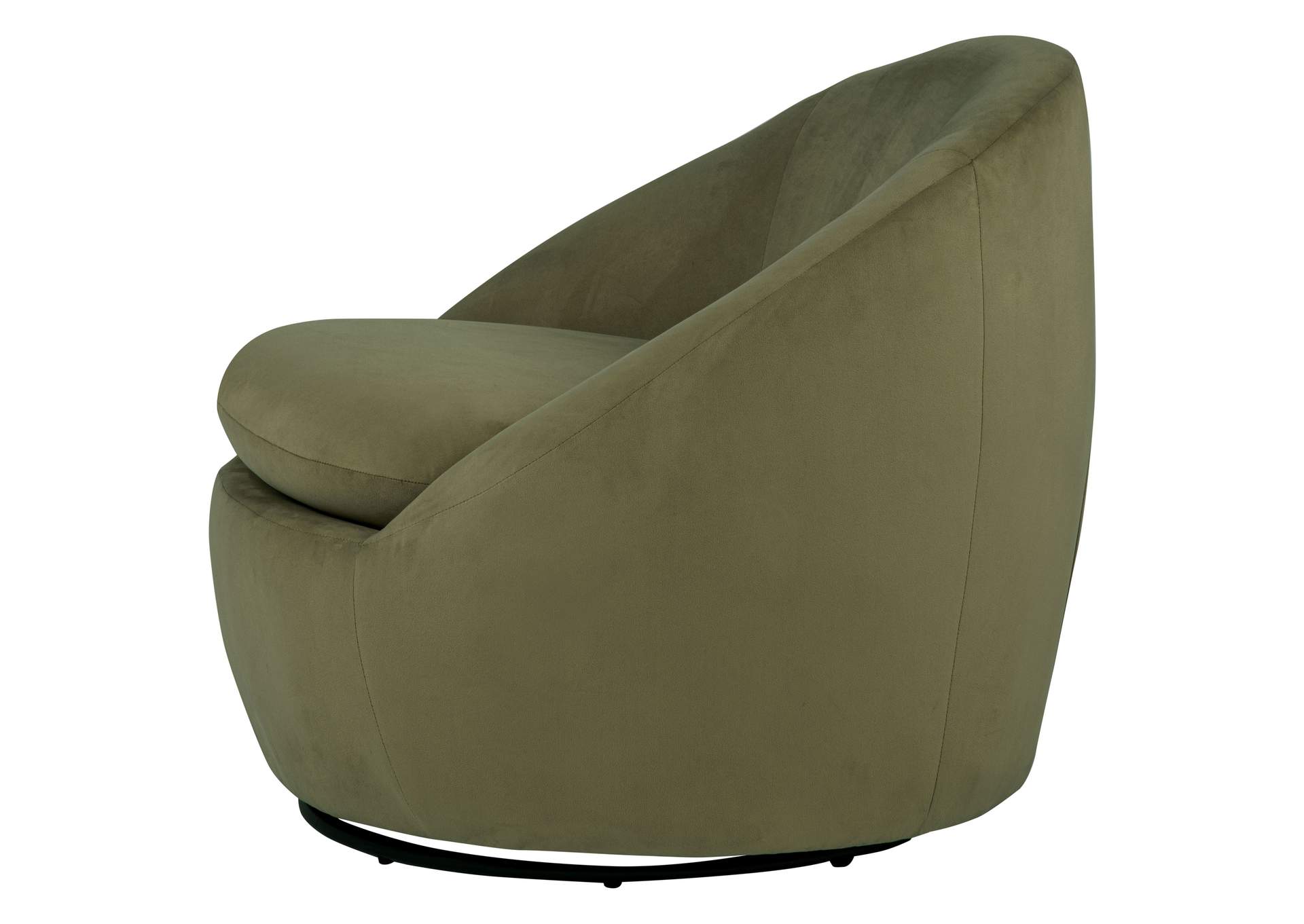 Myernick Velvet Upholstered Swivel Accent Chair Olive image 8